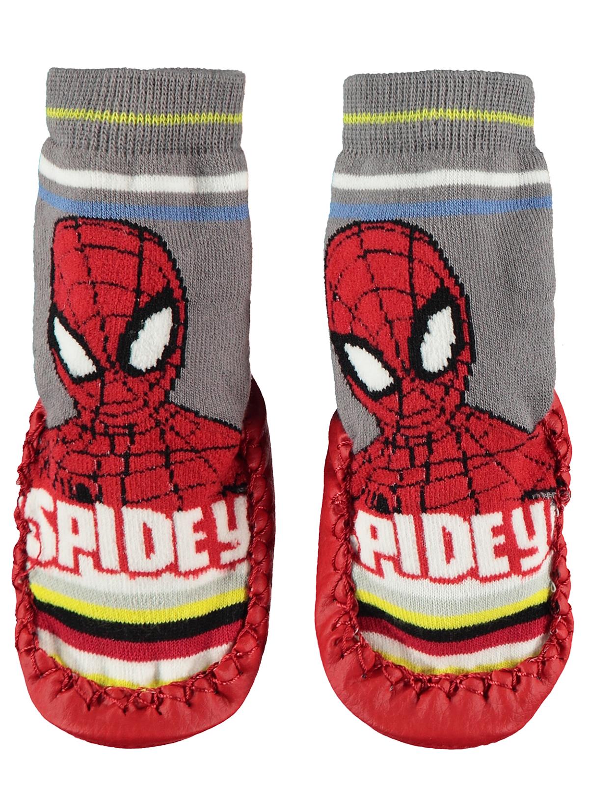 Spiderman Erkek Çocuk Çarık Çorap 18-24 Numara Kırmızı