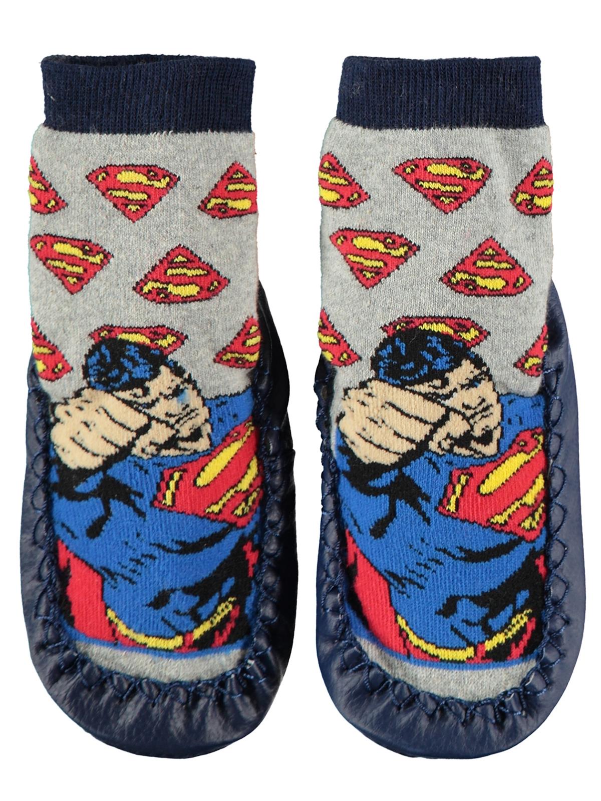 Superman Erkek Çocuk Çarık Çorap 18-24 Numara Gri