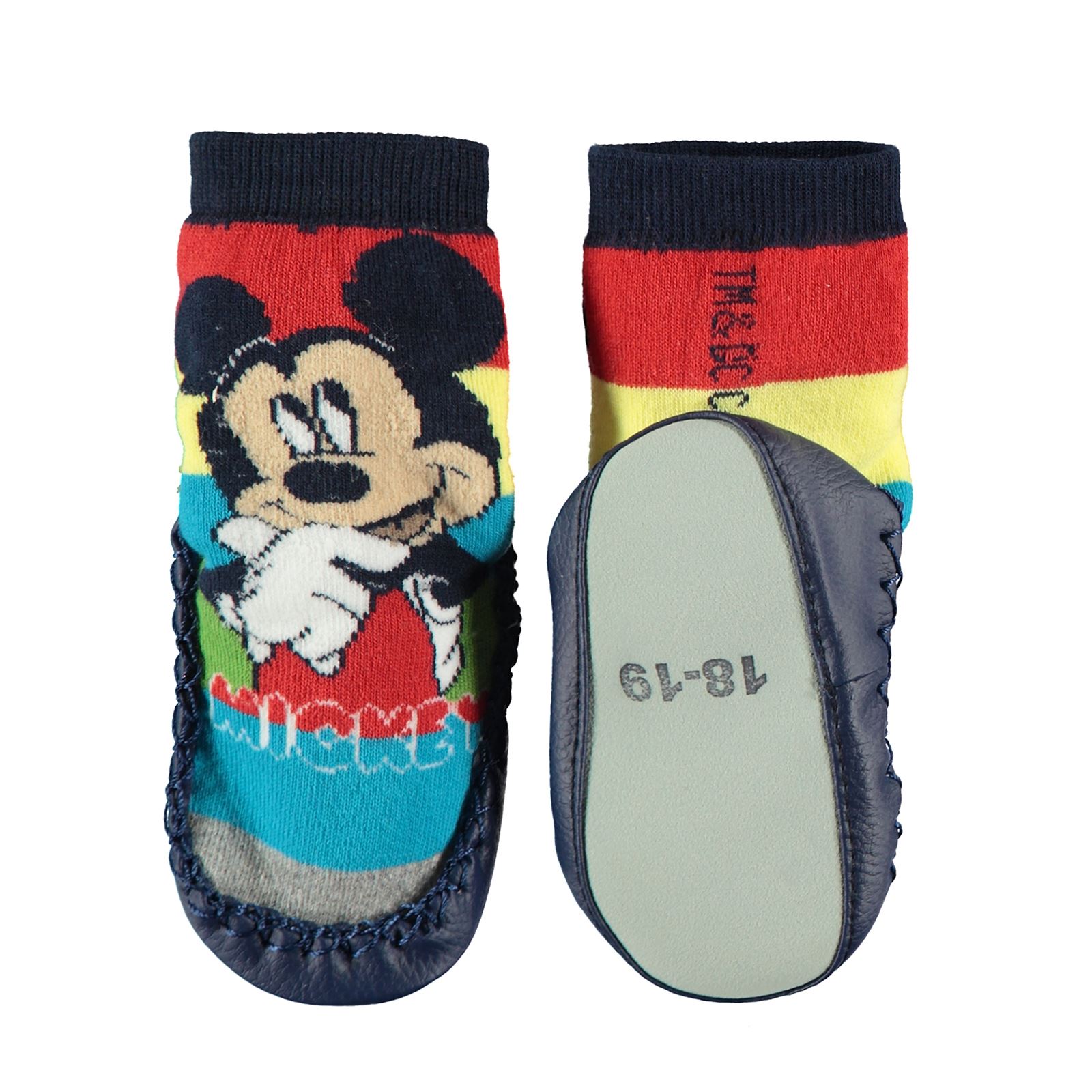 Mickey Mouse Erkek Çocuk Çarık Çorap 18-24 Numara Lacivert
