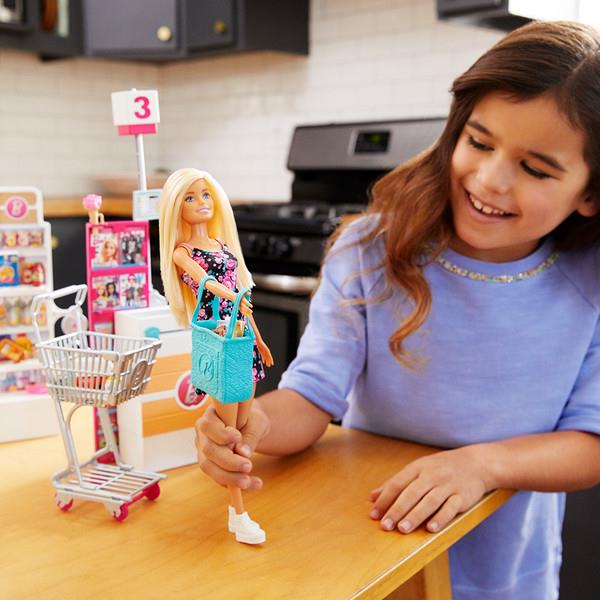 Barbie Süpermarkette Oyun Seti 3+ Yaş Beyaz
