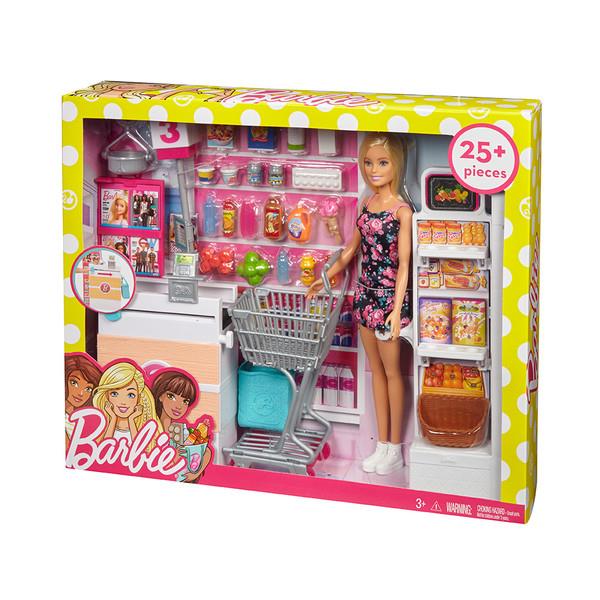Barbie Süpermarkette Oyun Seti 3+ Yaş Beyaz