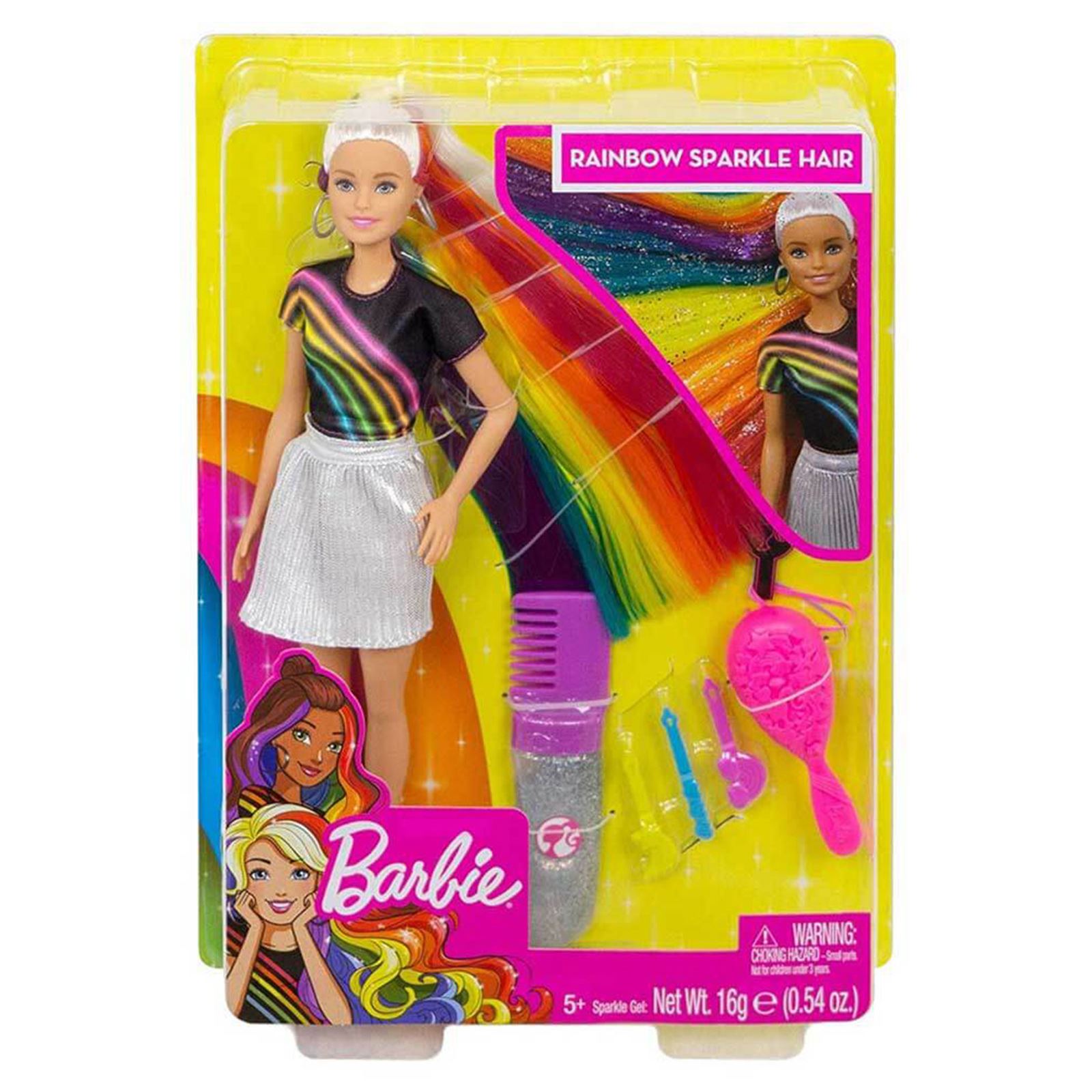 Barbie Gökkuşağı Renkli Saçlar Bebeği 3+ Yaş FXN96