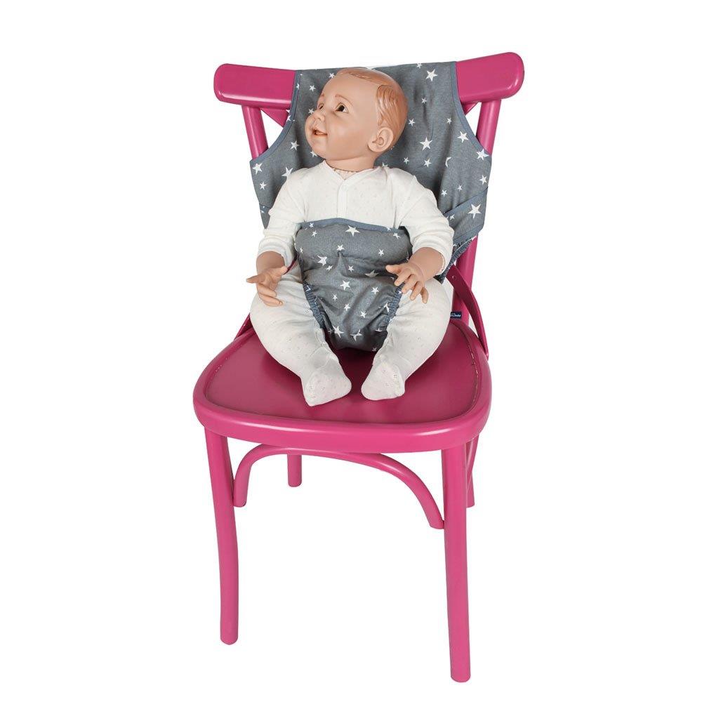 Sevi Bebe Kumaş Mama Sandalyesi Gri Yıldız