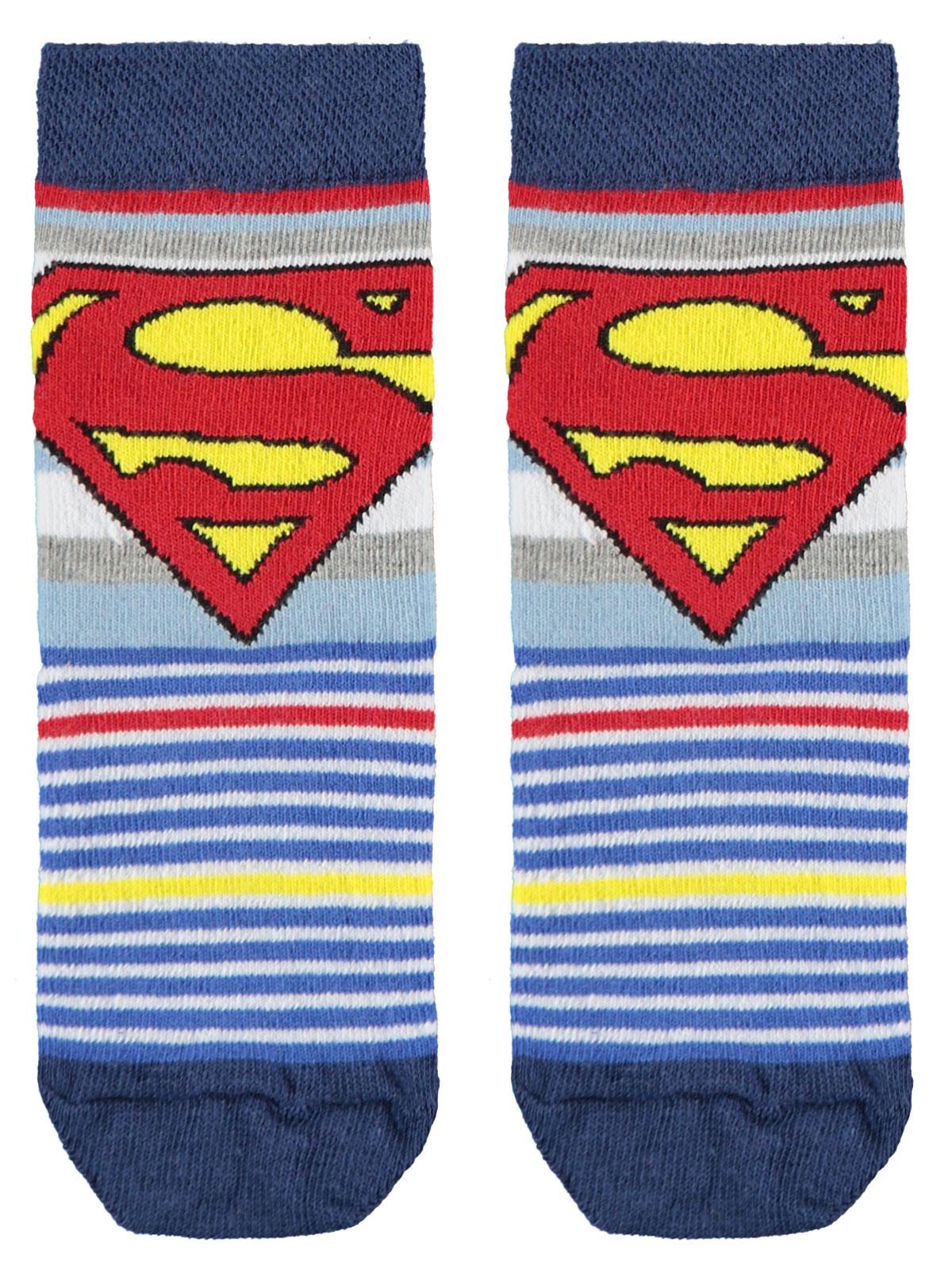Superman Erkek Çocuk Çorap 3-7 Yaş İndigo