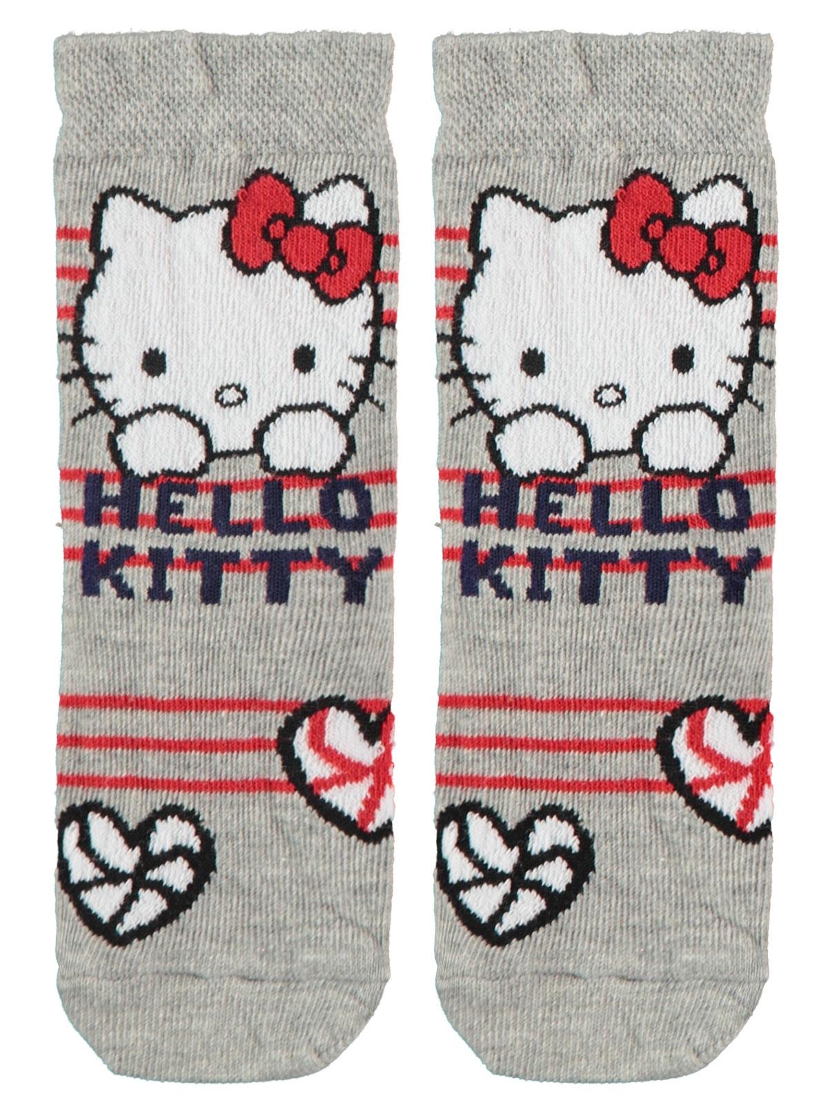 Hello Kitty Kız Çocuk Çorap 3-9 Yaş Gri