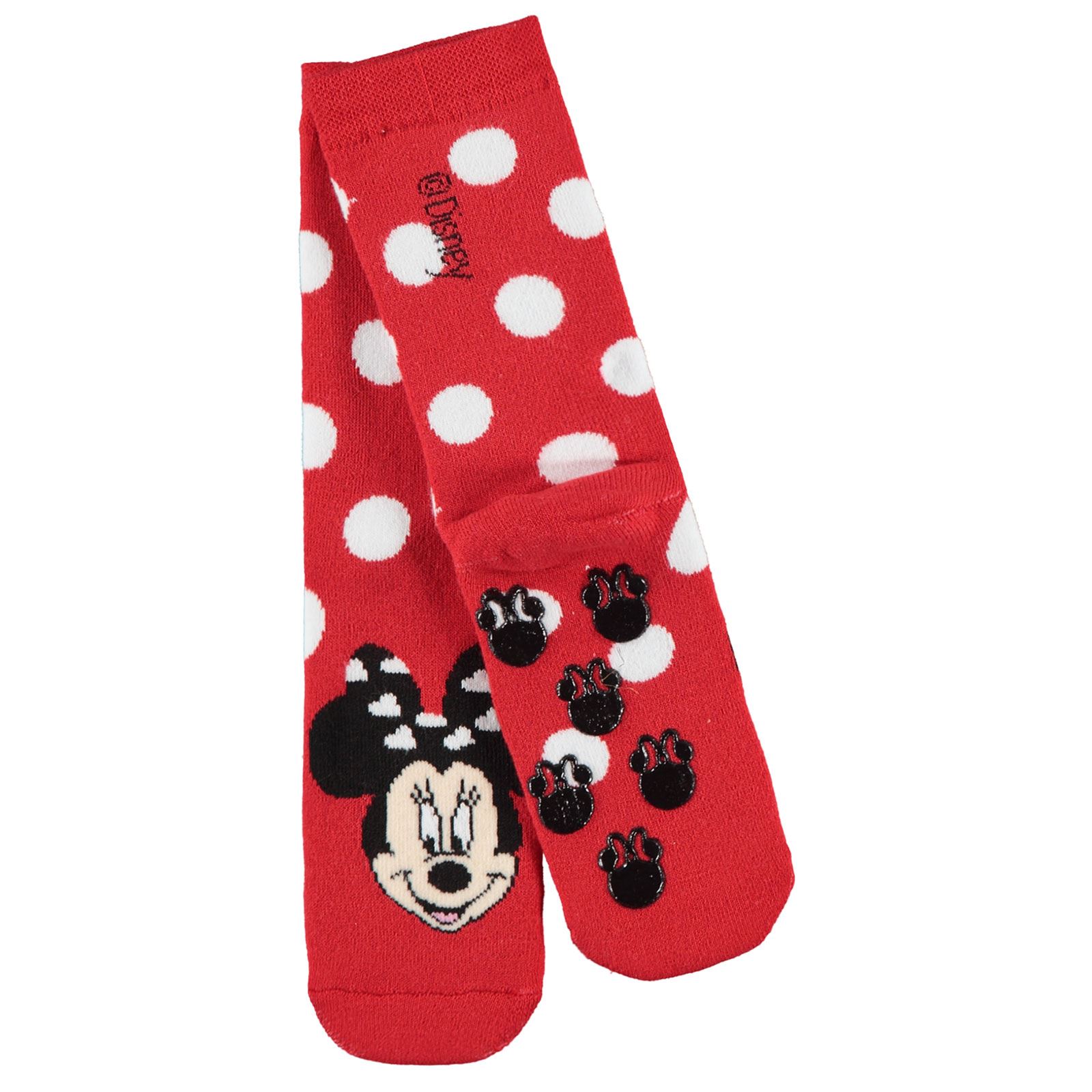 Minnie Mouse Kız Çocuk Çorap 3-7 Yaş Kırmızı