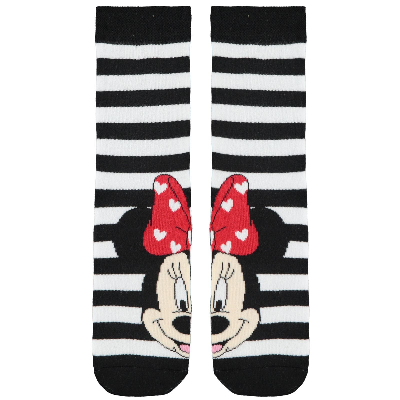 Minnie Mouse Kız Çocuk Çorap 3-7 Yaş Siyah