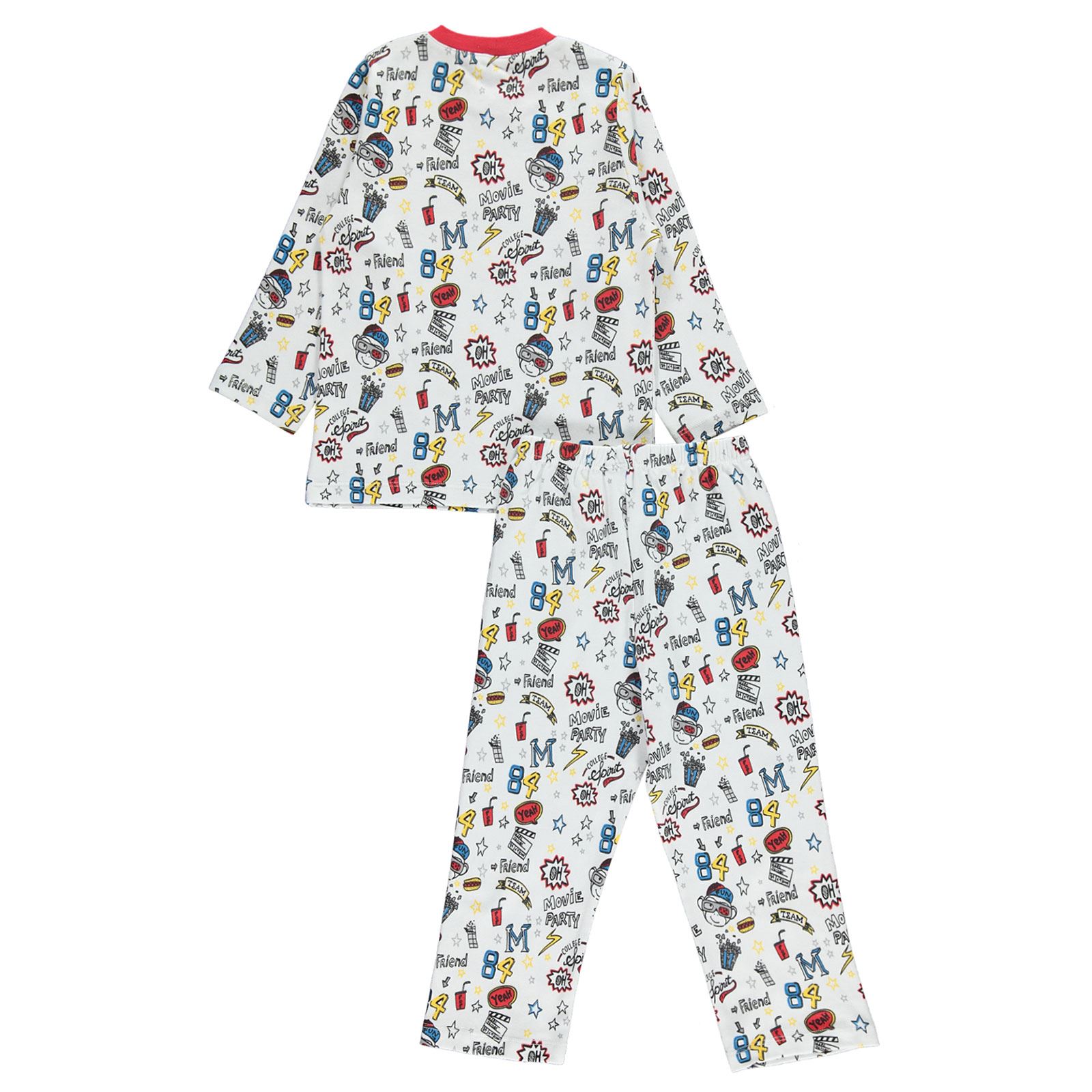 Cvl Erkek Çocuk Pijama Takımı 2-5 Yaş Kırmızı
