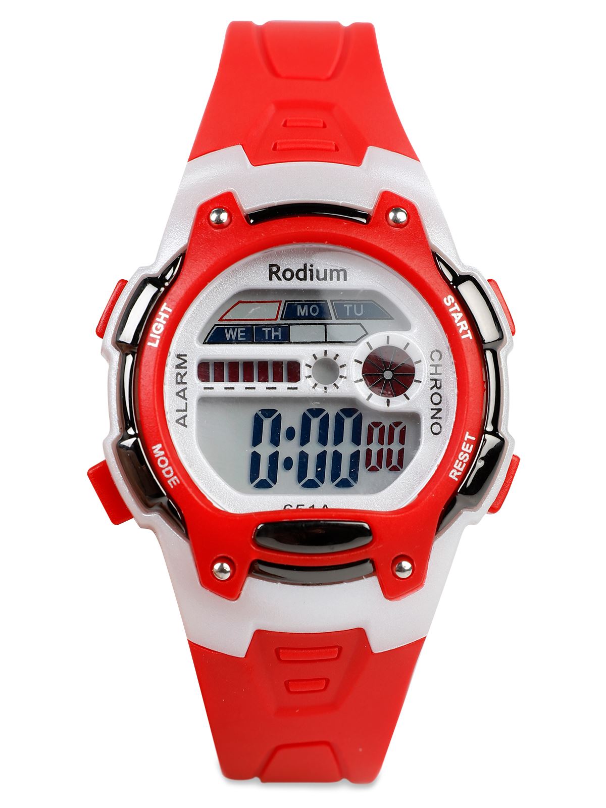 Rodium Digital Çocuk Saat -Beyaz Kırmızı