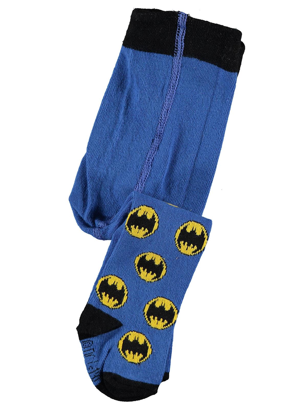 Batman Erkek Bebek Külotlu Çorap 6-18 Ay Saks Mavisi