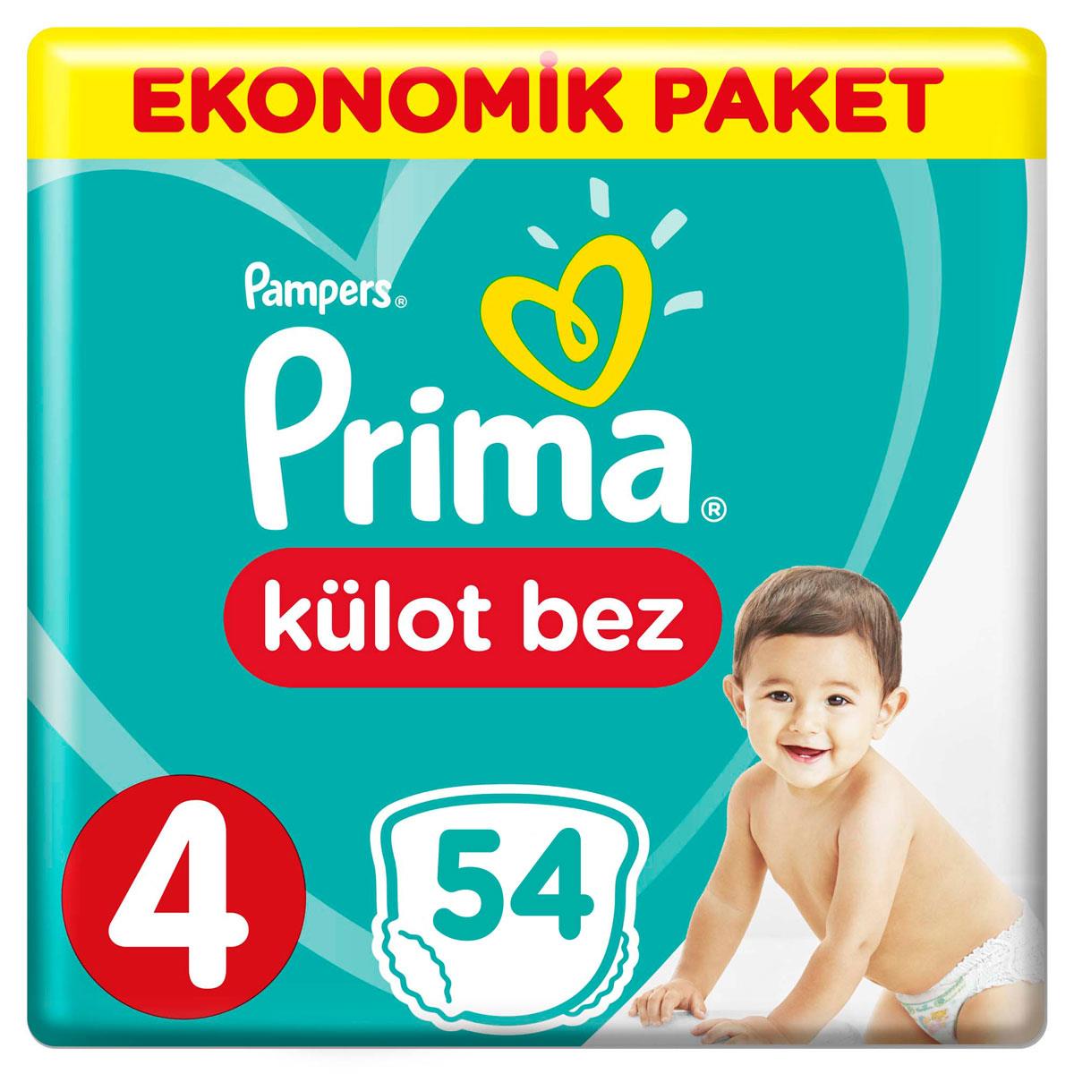 Prima Külot Bebek Bezi 4 Beden Maxi Ekonomik Paket 54 Adet