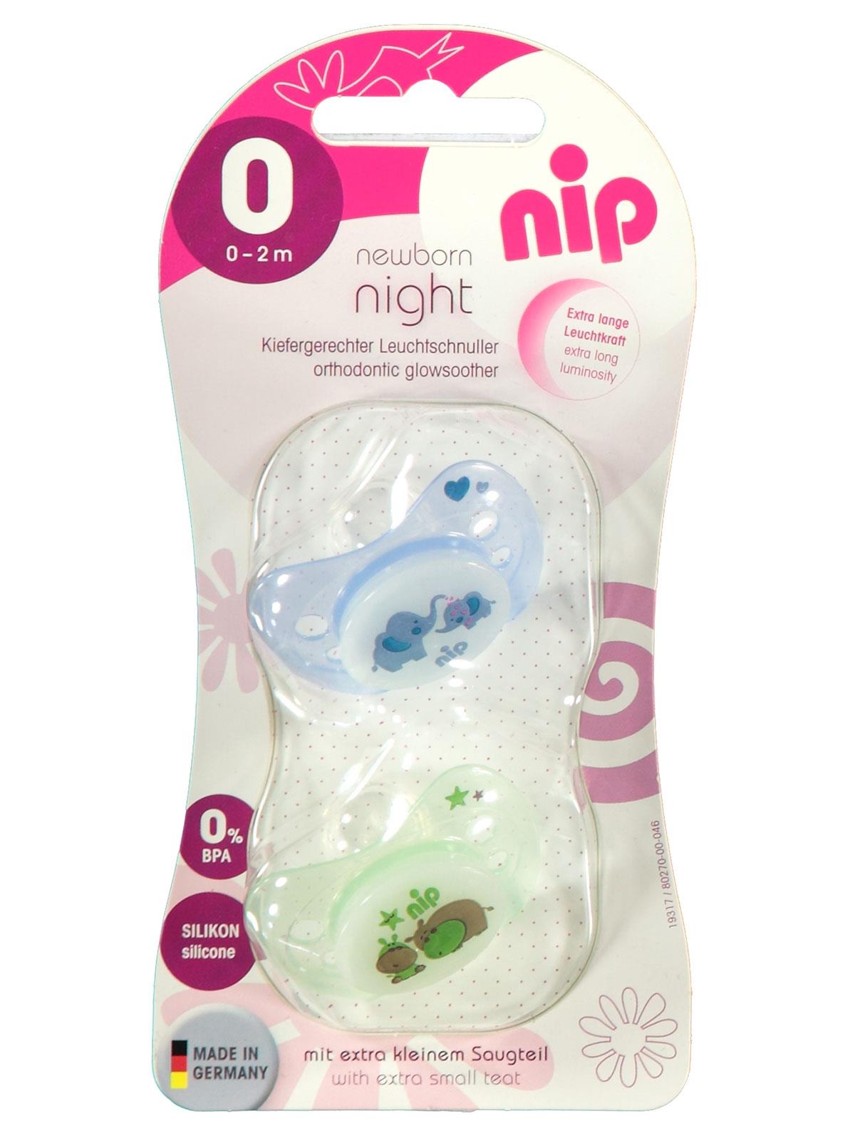 Nip Newborn Night Silikon Gece Emziği 0-2 Ay Yeşil