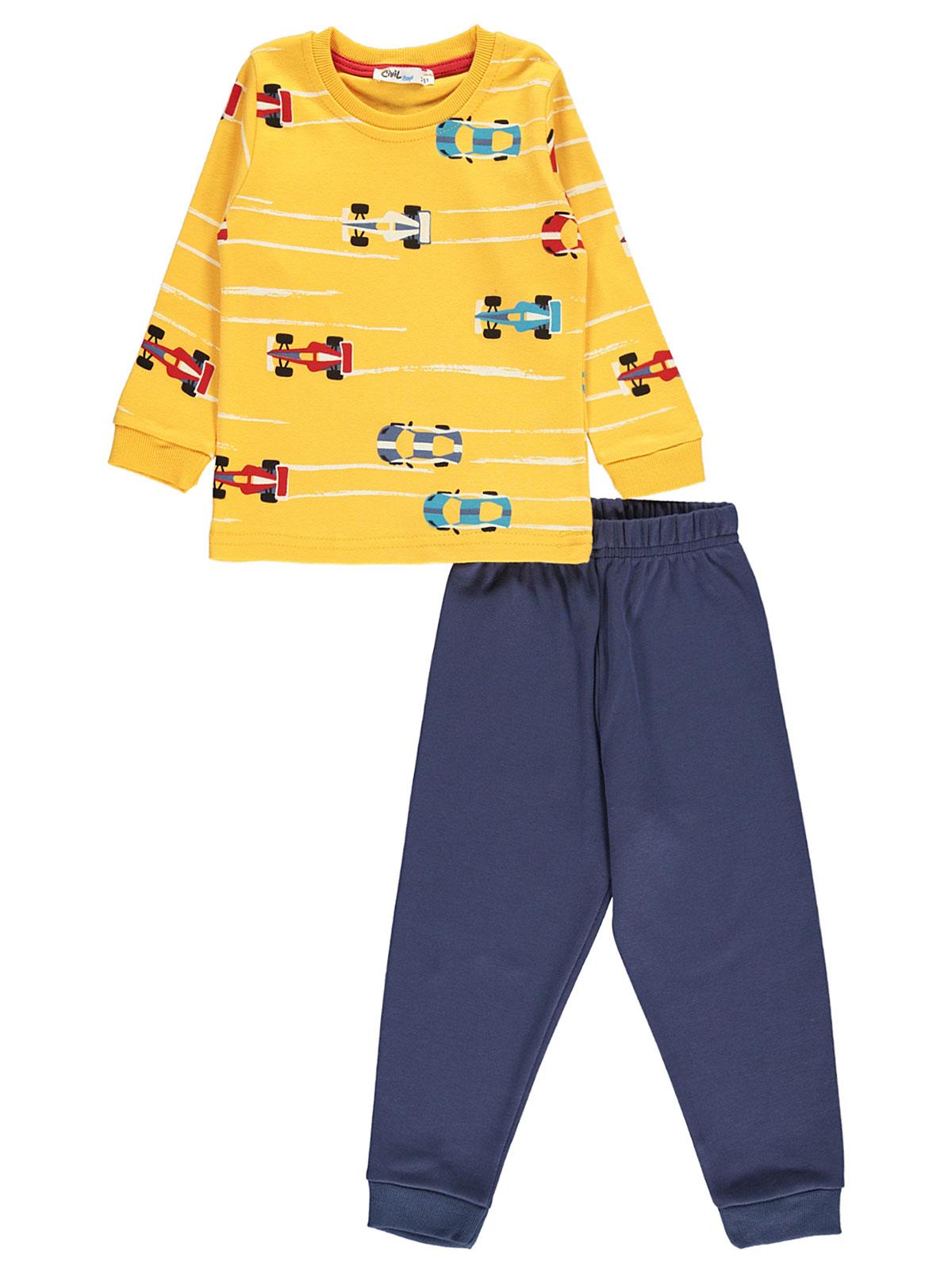 Civil Boys Erkek Çocuk Pijama Takım 2-5 Yaş Hardal