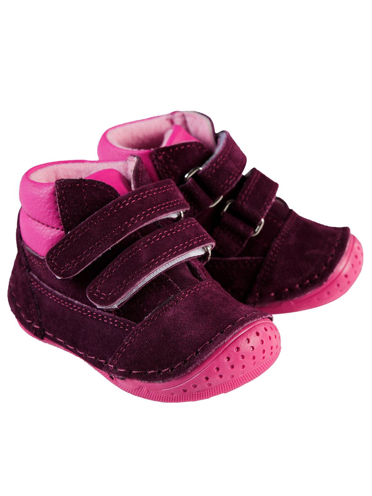 Baby Force Kız Bebek Deri İlkadım Ayakkabısı 18-21 Numara Mor