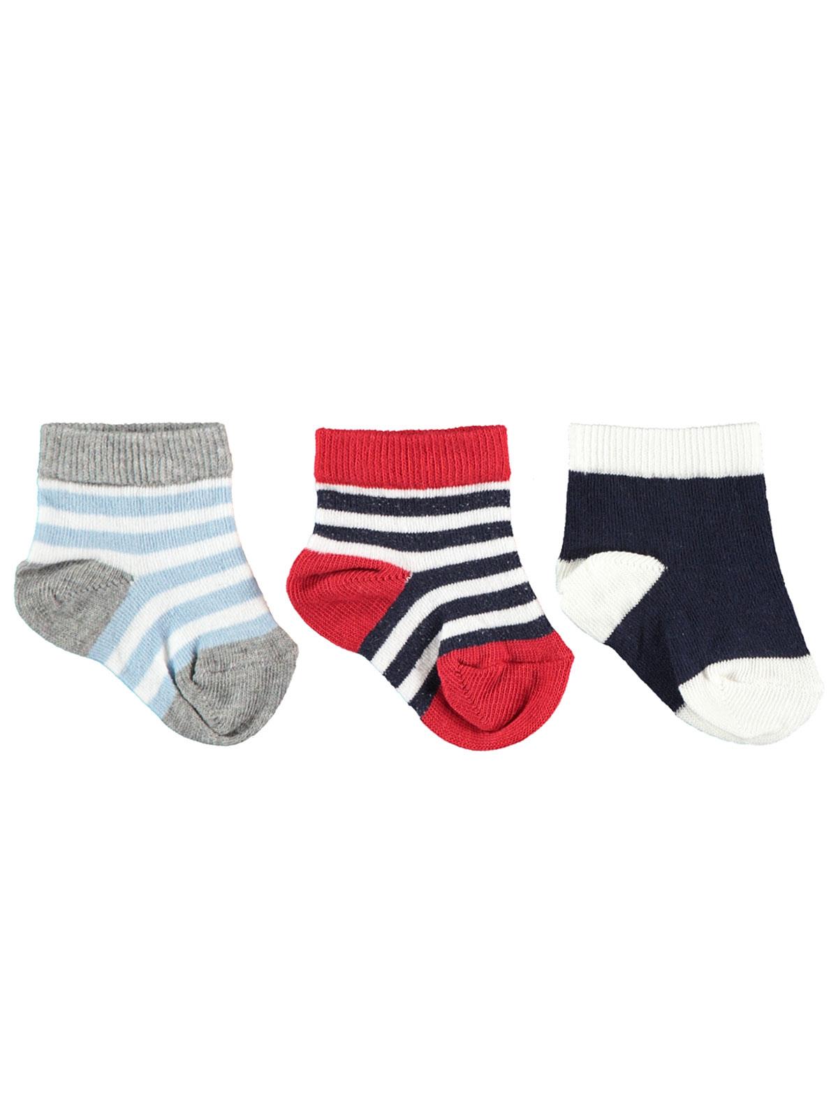 Civil Baby Erkek Bebek 3'lü Çorap Set 0-18 Ay Lacivert