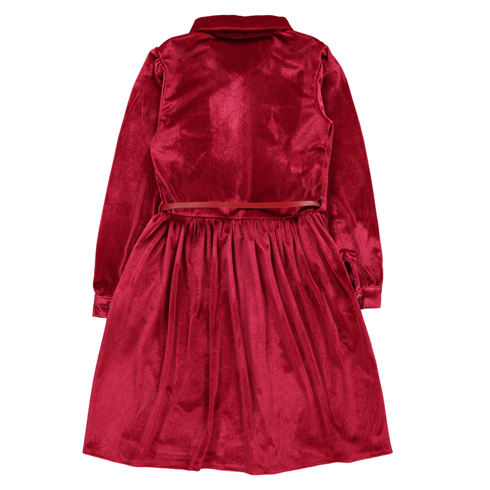 Civil Girls Kız Çocuk Kadife Elbise 10-13 Yaş Kırmızı