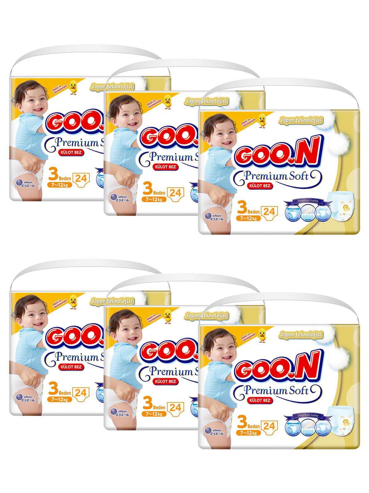 Goon Premium Soft Eko Külot Bebek Bezi 3 Beden 144 Adet Fırsat Paketi