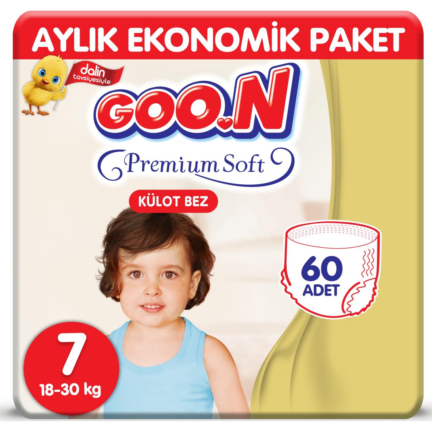 Goon Premium Soft Eko Külot Bebek Bezi 7 Beden 60 Adet Fırsat Paketi