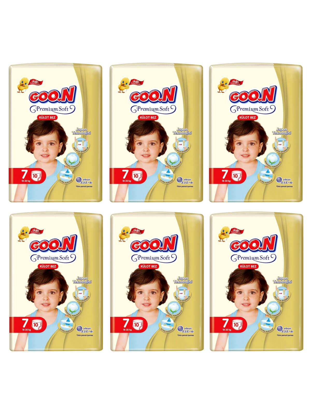 Goon Premium Soft Eko Külot Bebek Bezi 7 Beden 60 Adet Fırsat Paketi