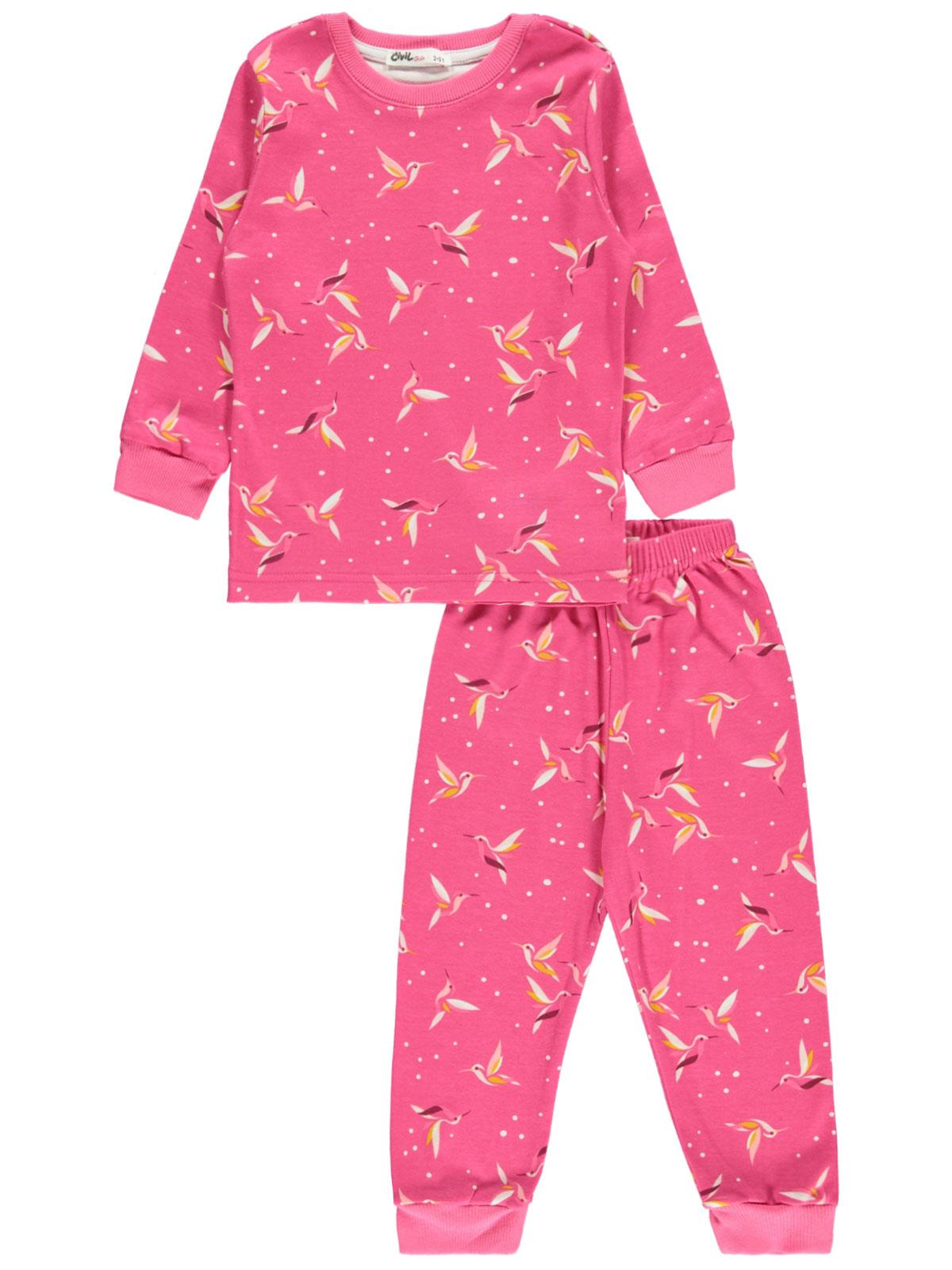 Civil Girls Kız Çocuk Pijama Takımı 2-5 Yaş Fuşya