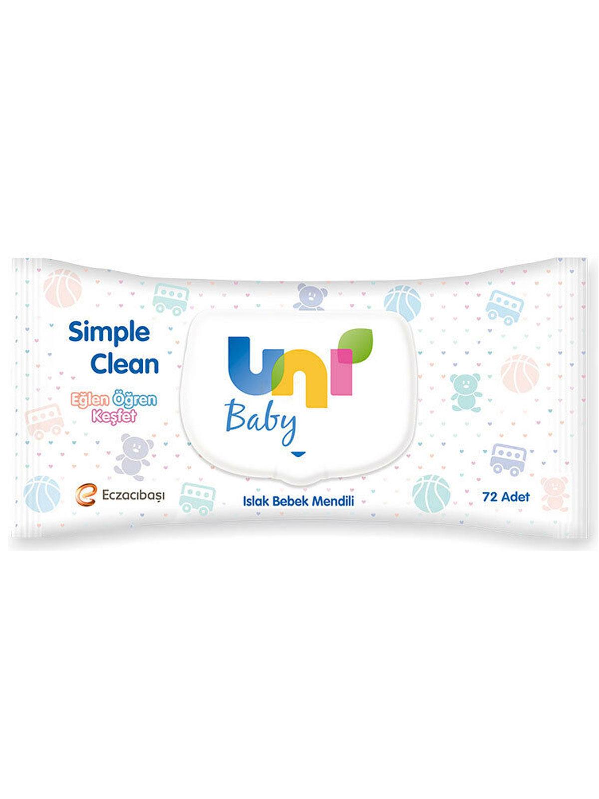 Uni Baby Simple Clean Islak Mendil 72 Yaprak