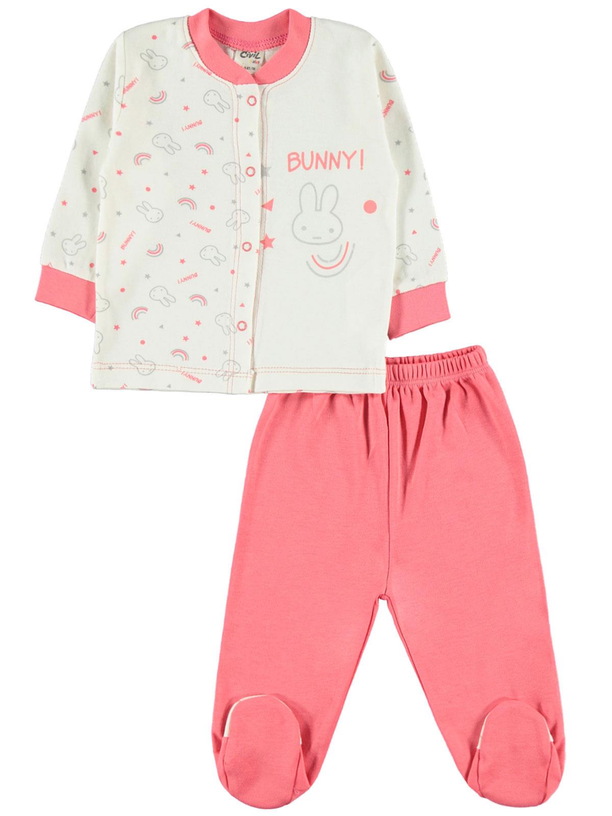 Civil Baby Bebek Pijama Takımı 0-6 Ay Narçiçeği