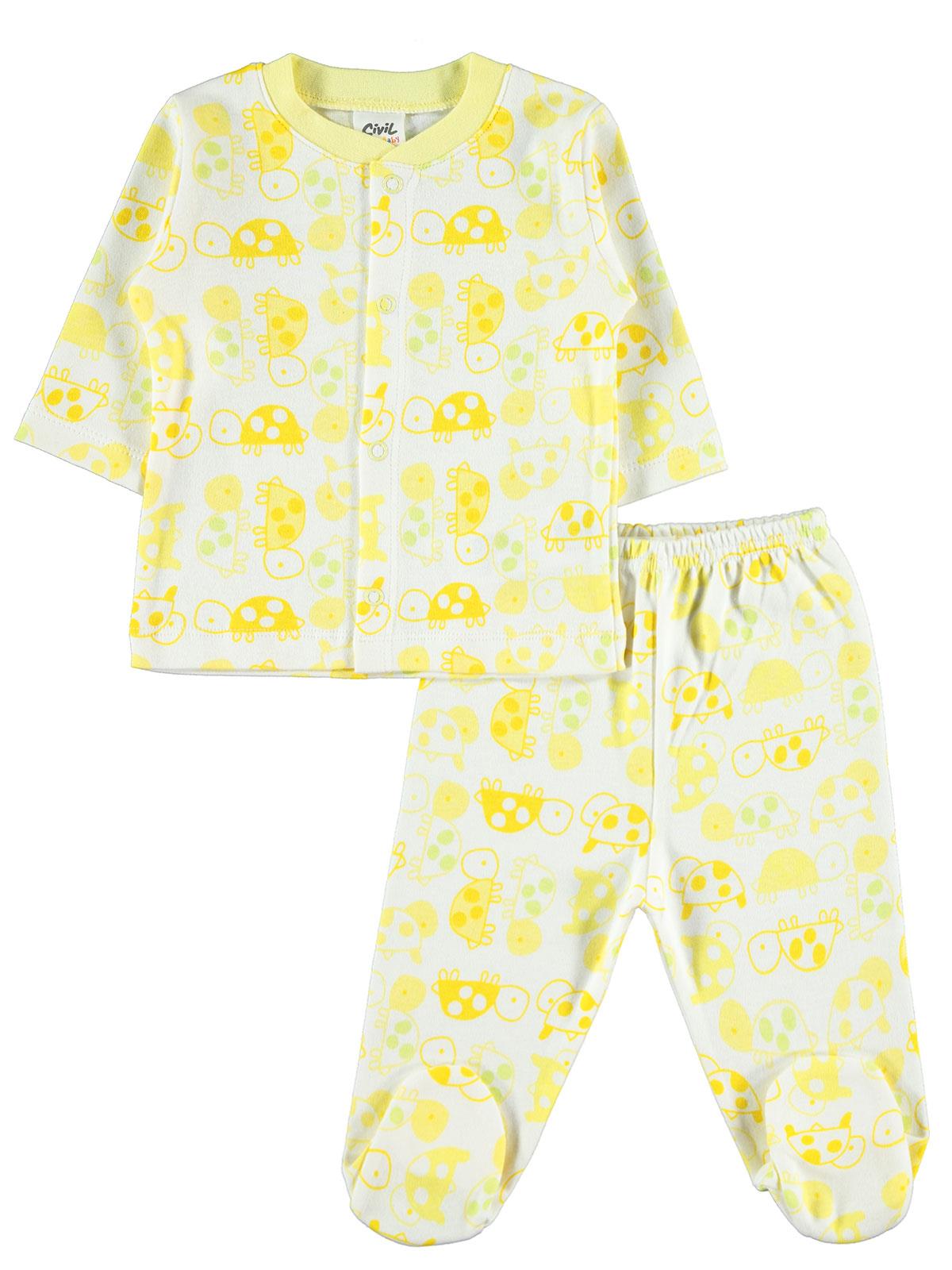 Civil Baby Bebek Pijama Takımı 3-6 Ay Sarı