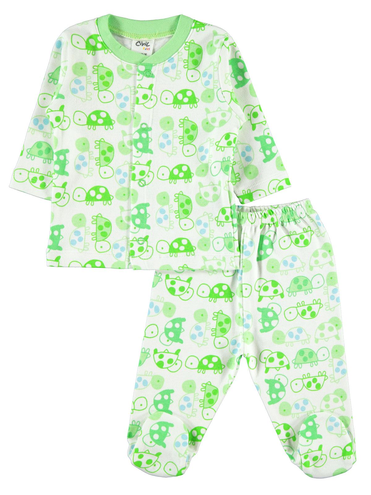 Civil Baby Bebek Pijama Takımı 3-6 Ay Yeşil