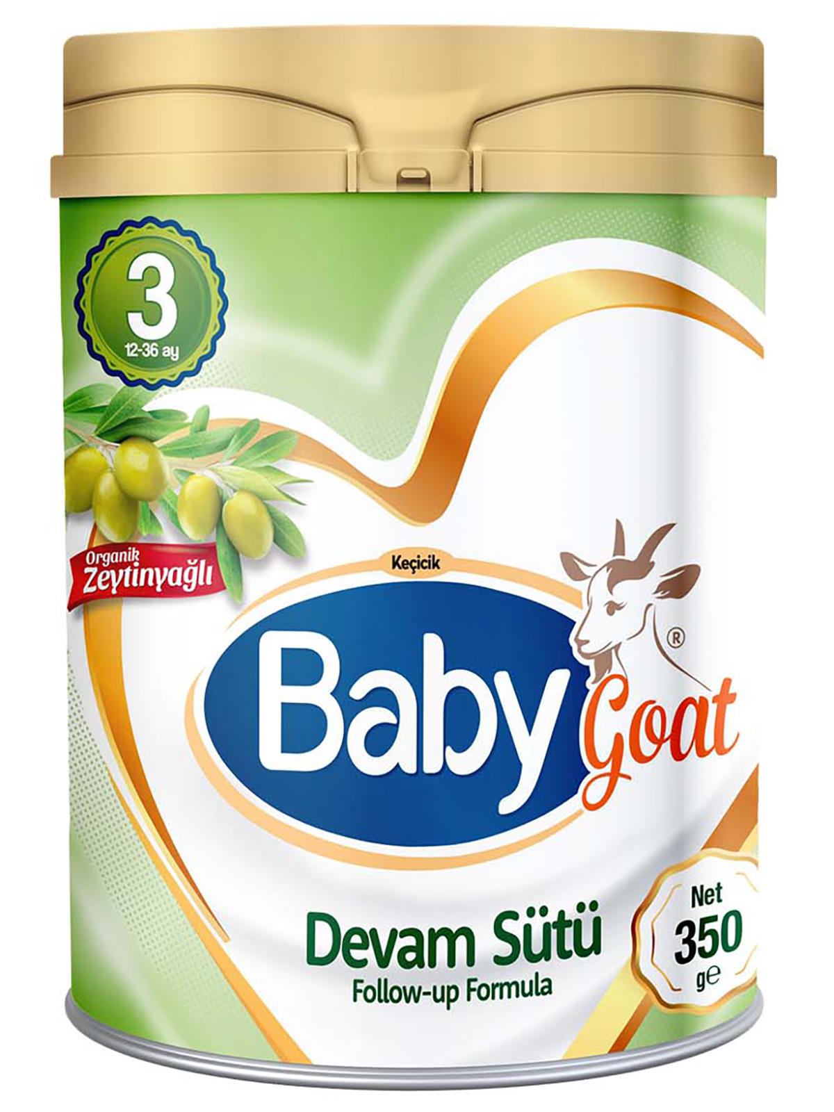 Baby Goat 3 Keçi Sütü Bazlı Organik Zeytinyağlı Bebek Sütü 350 gr