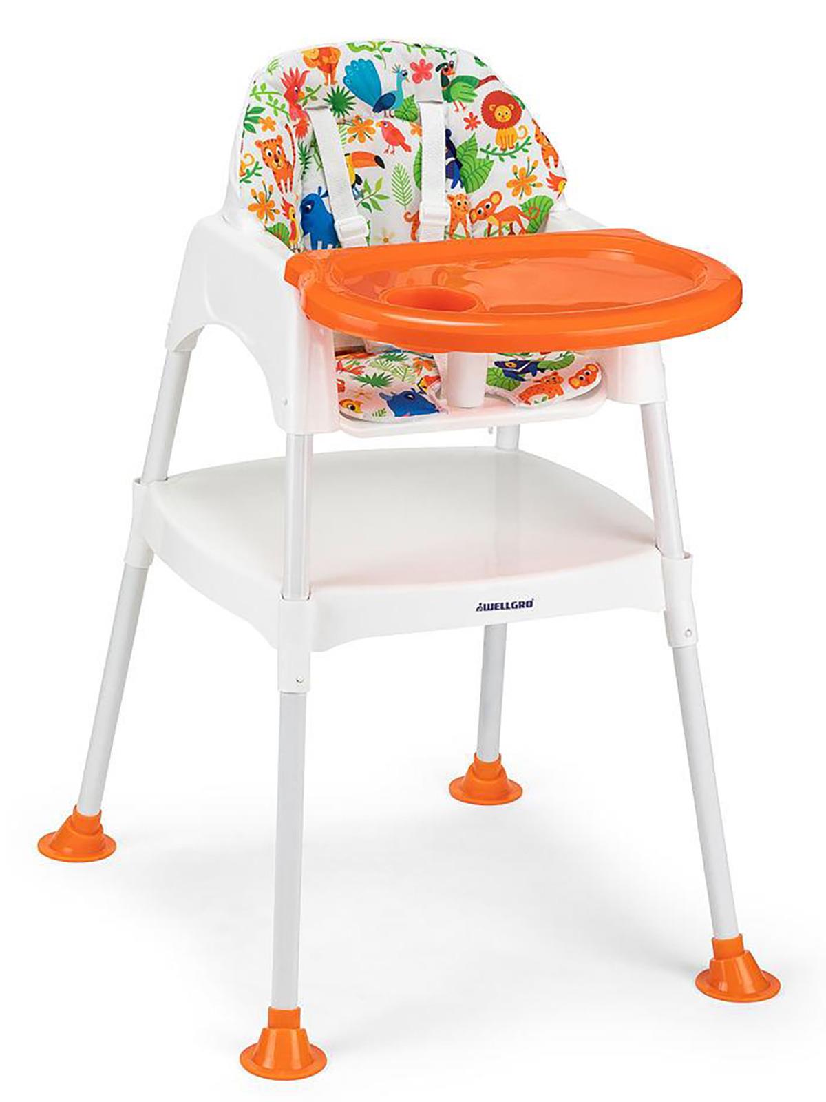 Wellgro Çalışma Masalı Mama Sandalyesi Turuncu