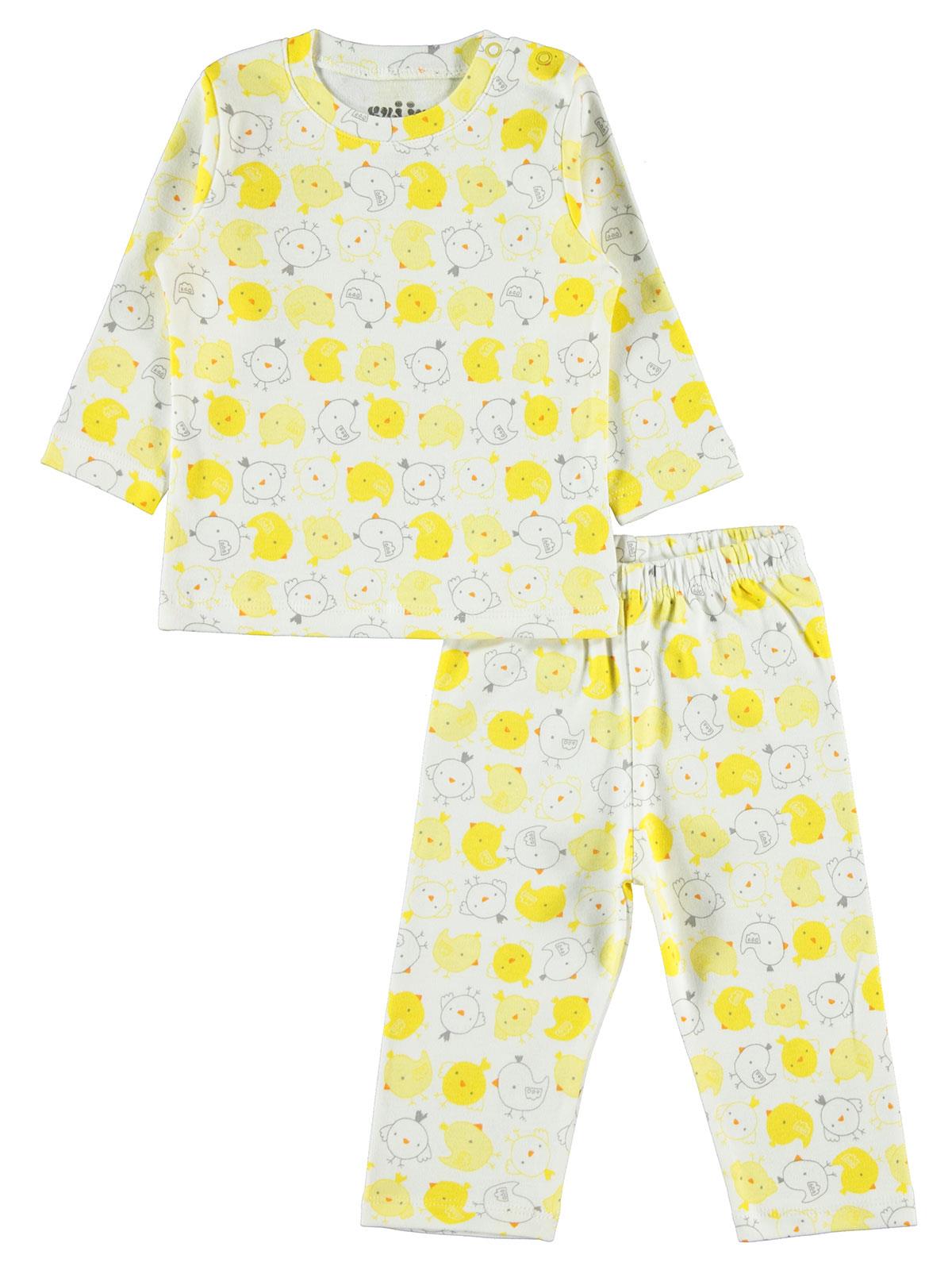 Kujju Bebek Pijama Takımı 6-18 Ay Sarı