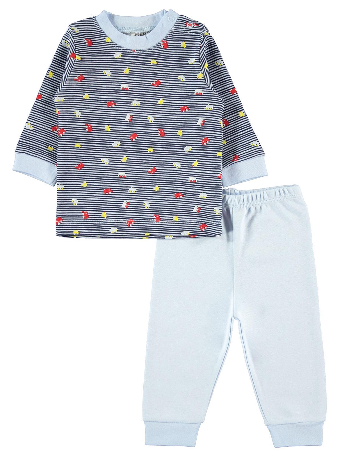Civil Baby Erkek Bebek Pijama Takımı 3-12 Ay Mavi