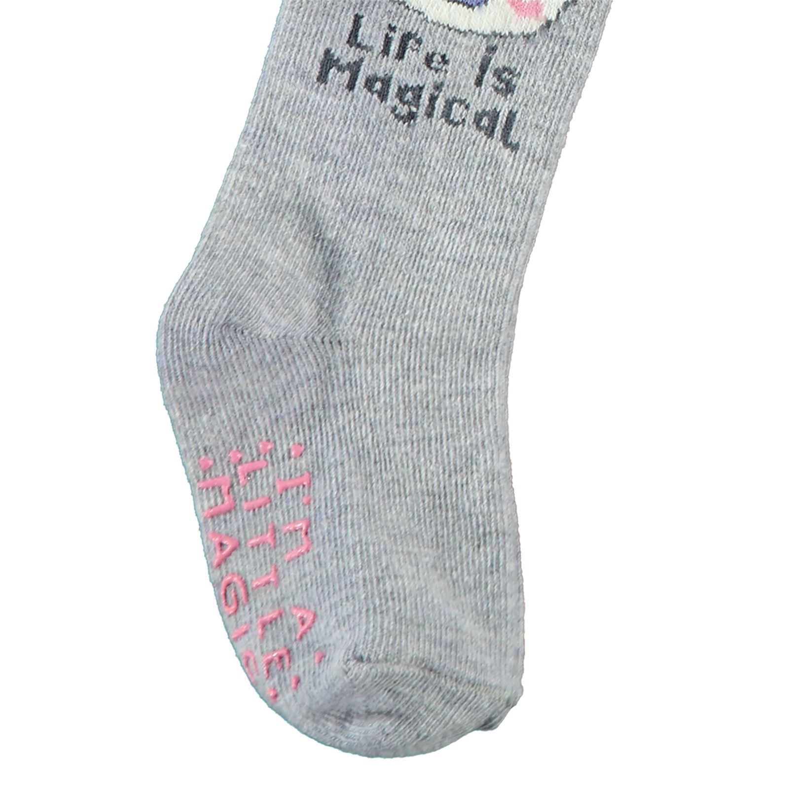 Katamino Kız Bebek Külotlu Çorap 6-18 Ay Gri
