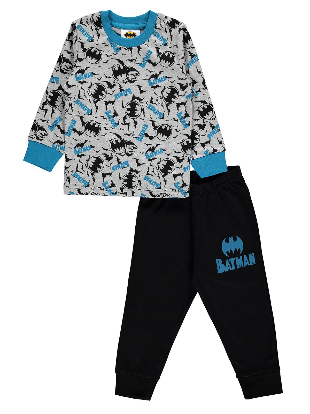Batman Erkek Çocuk Pijama Takımı 2-5 Yaş Gri