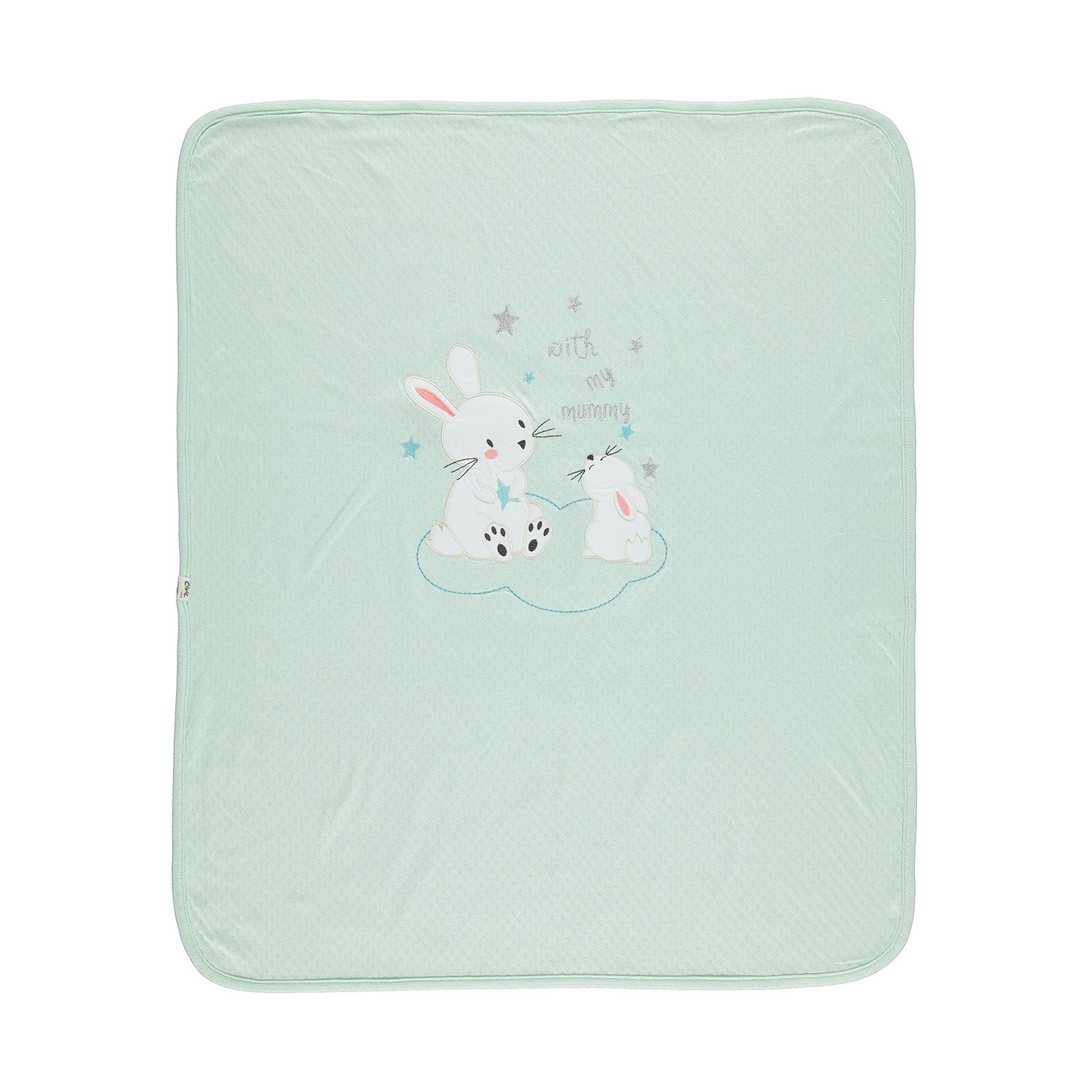 Civil Baby Kız Bebek Çift Kat Battaniye 80x90 cm Mint Yeşili