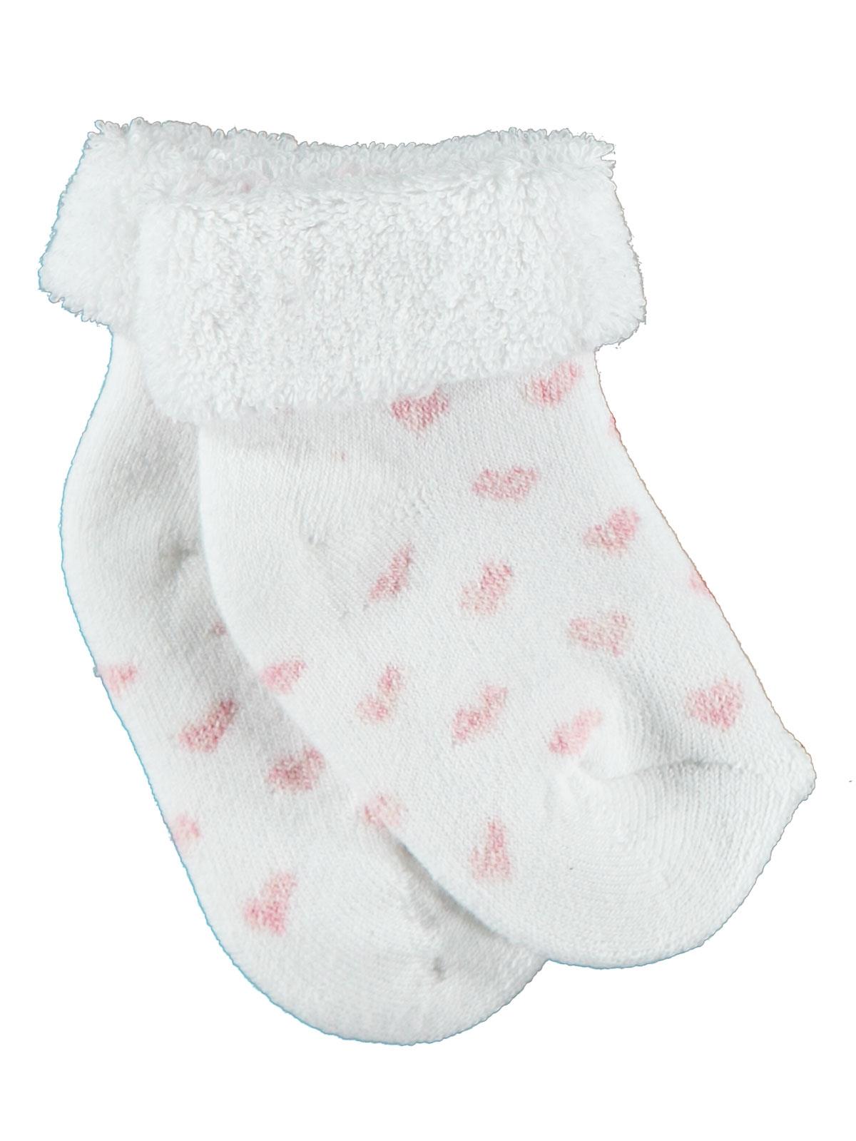 Olay Kız Bebek Havlu Çorap 6-36 Ay Ekru