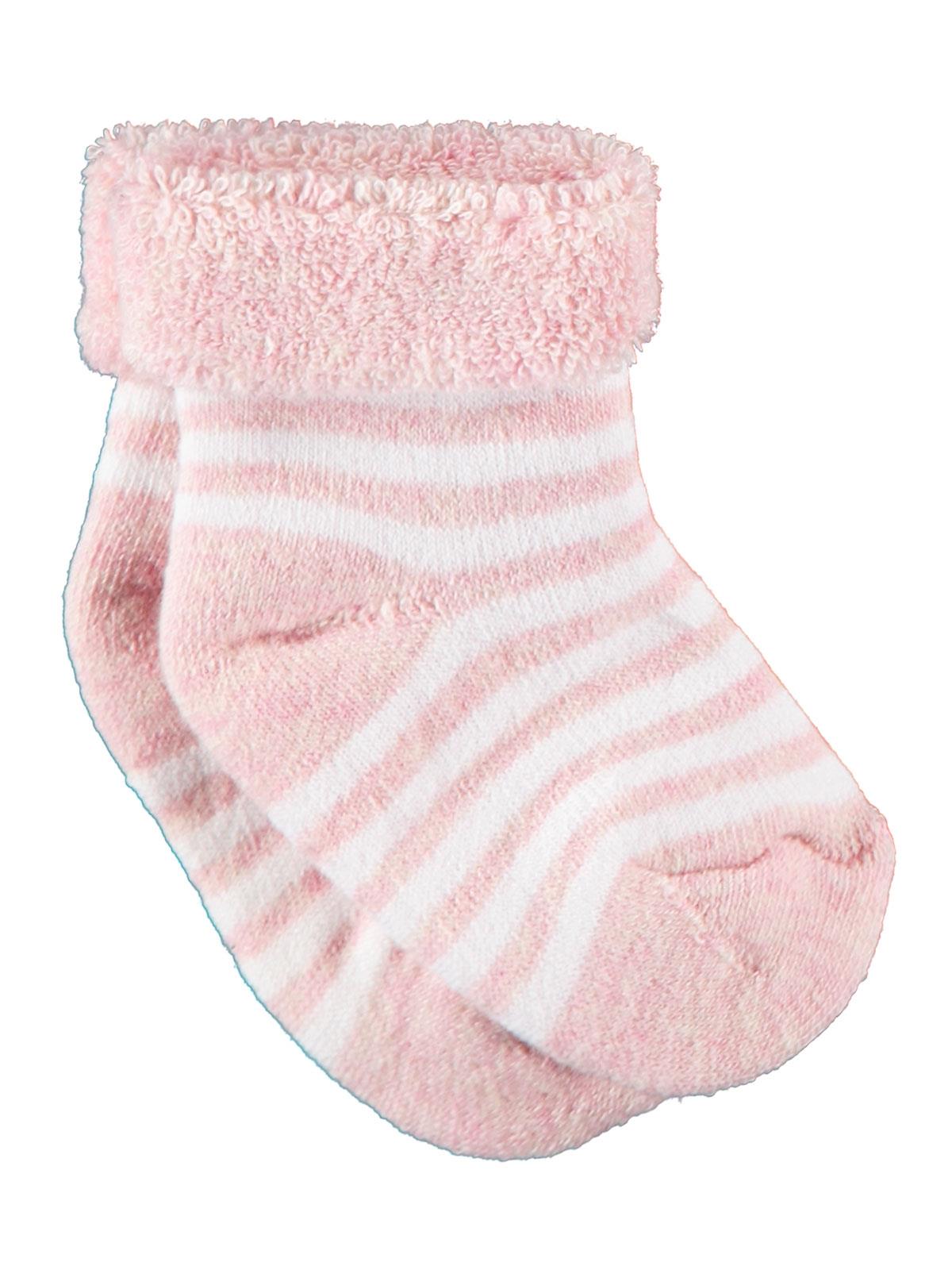 Olay Kız Bebek Havlu Çorap 6-36 Ay Pudra