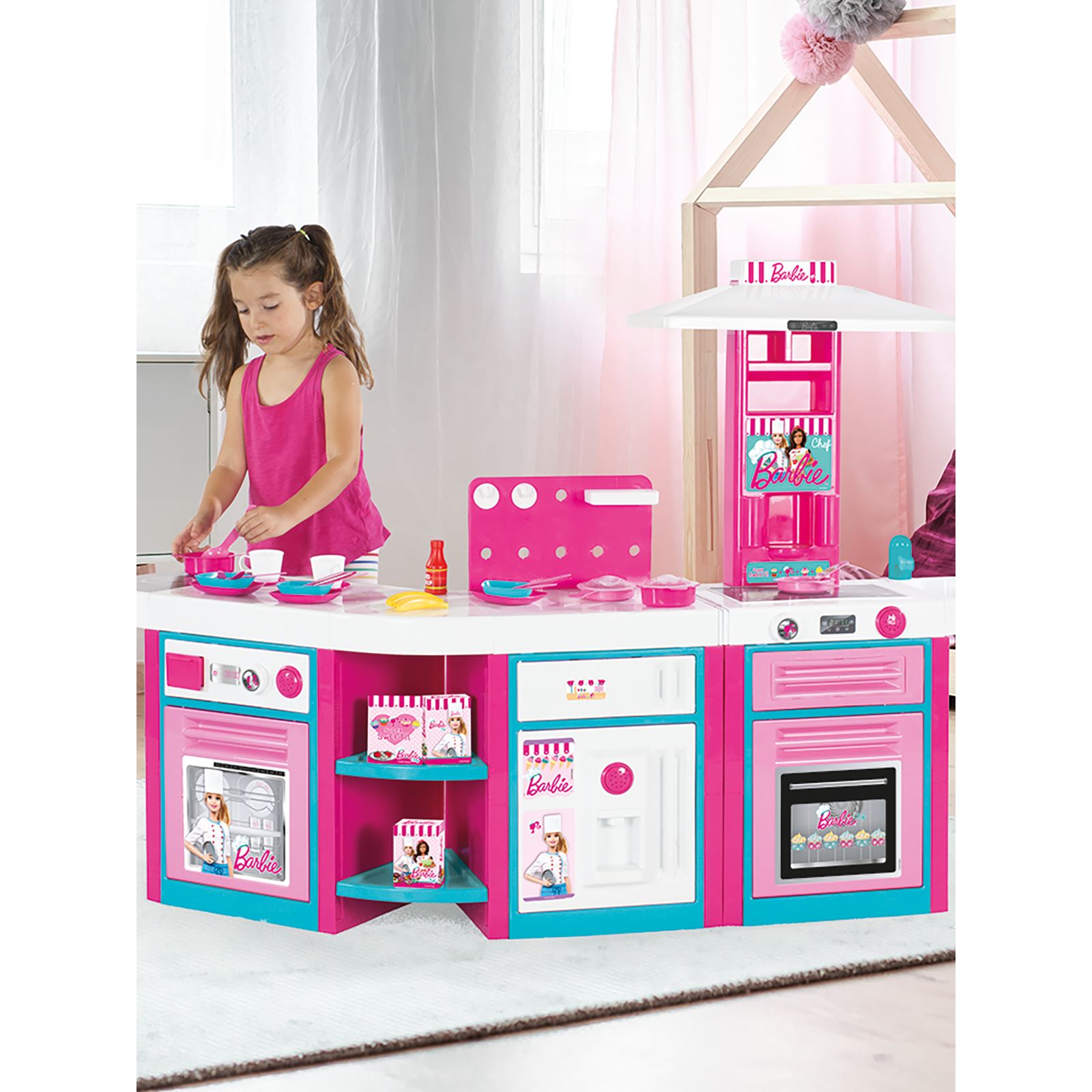Barbie 3'lü Mutfak Seti Pembe