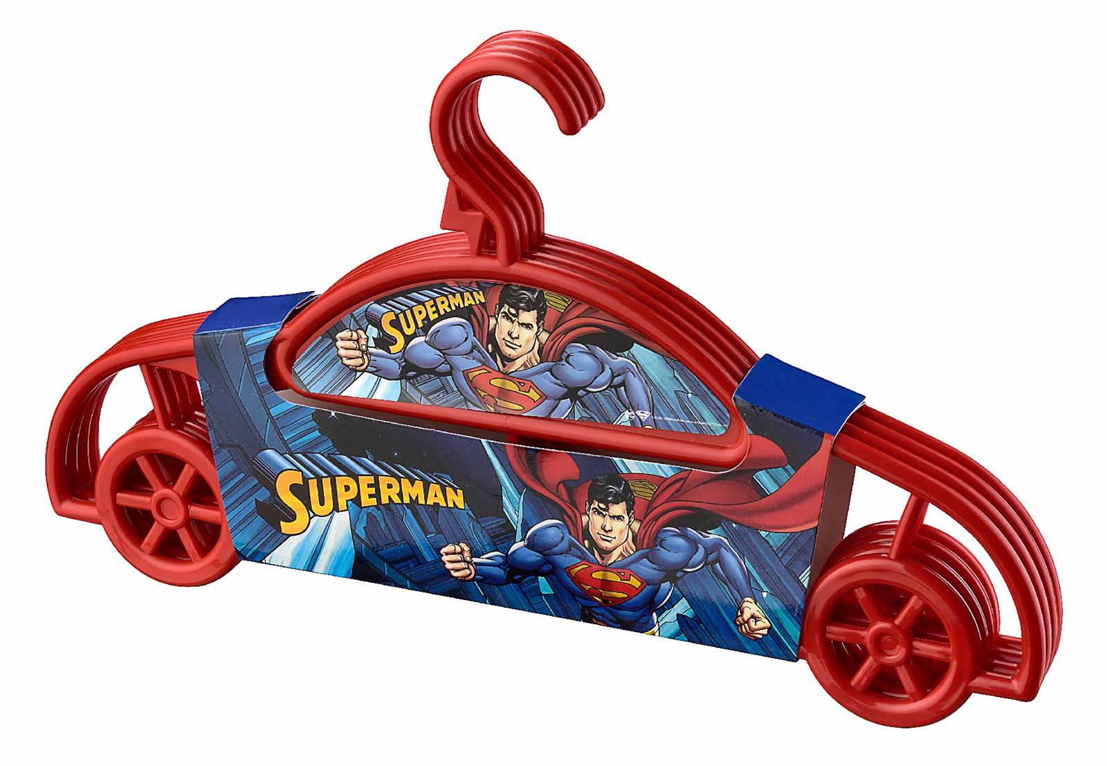 Tuffex - Superman Erkek Çocuk Elbise Askısı 4'lü Paket Kırmızı