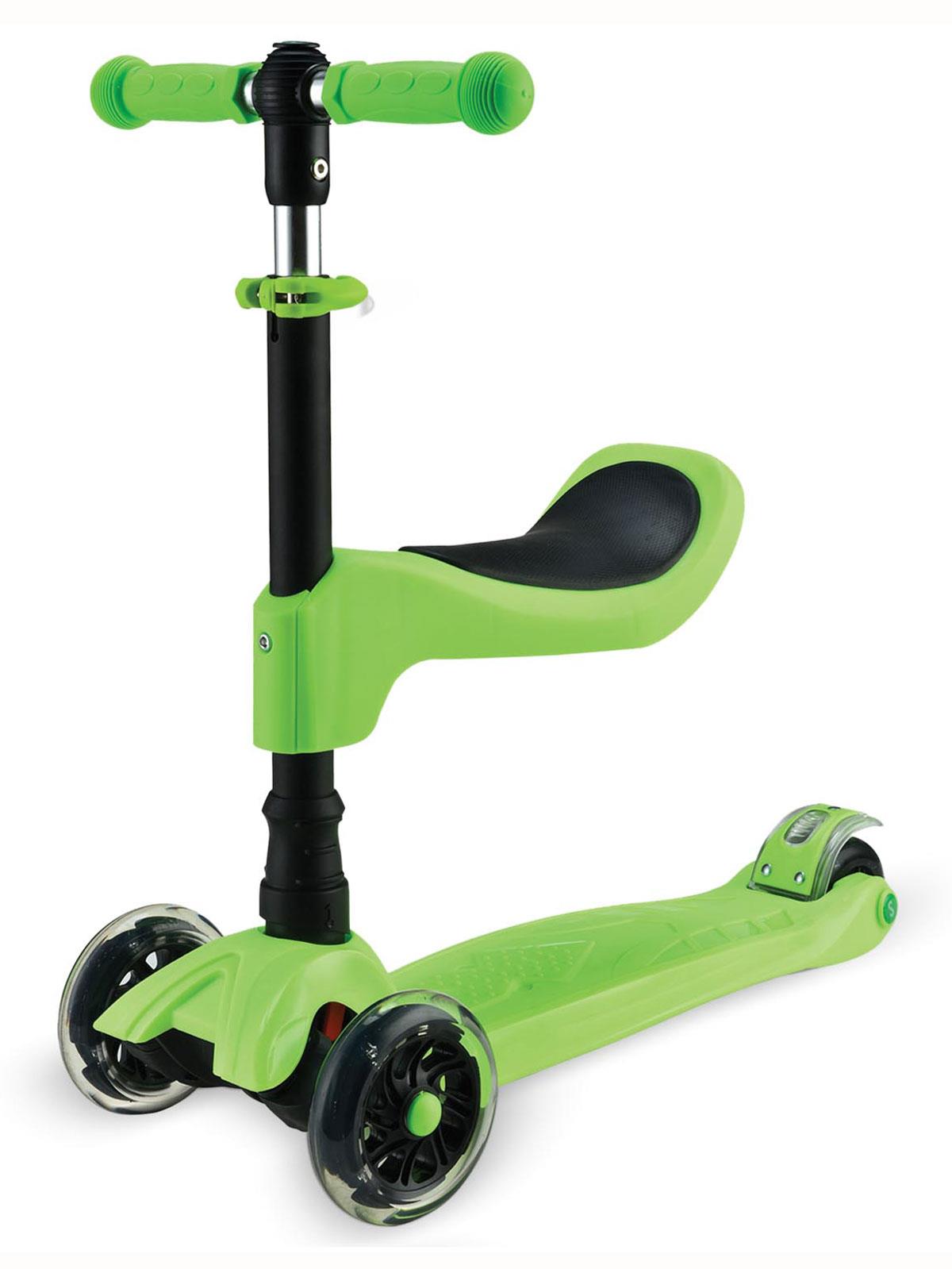 Babyhope 199 Oturaklı Işıklı Tekerlekli Scooter Yeşil