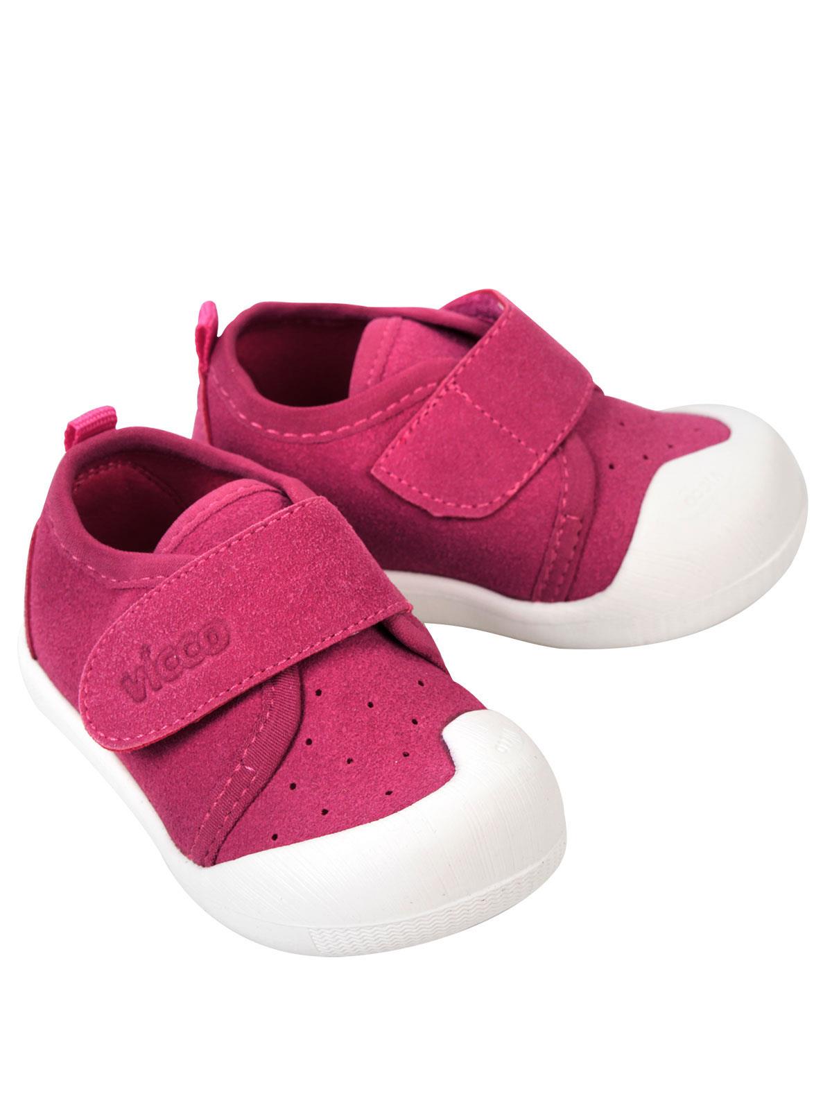 Vicco Kız Bebek Deri İlkadım Ayakkabı 19-21 Numara Fuşya
