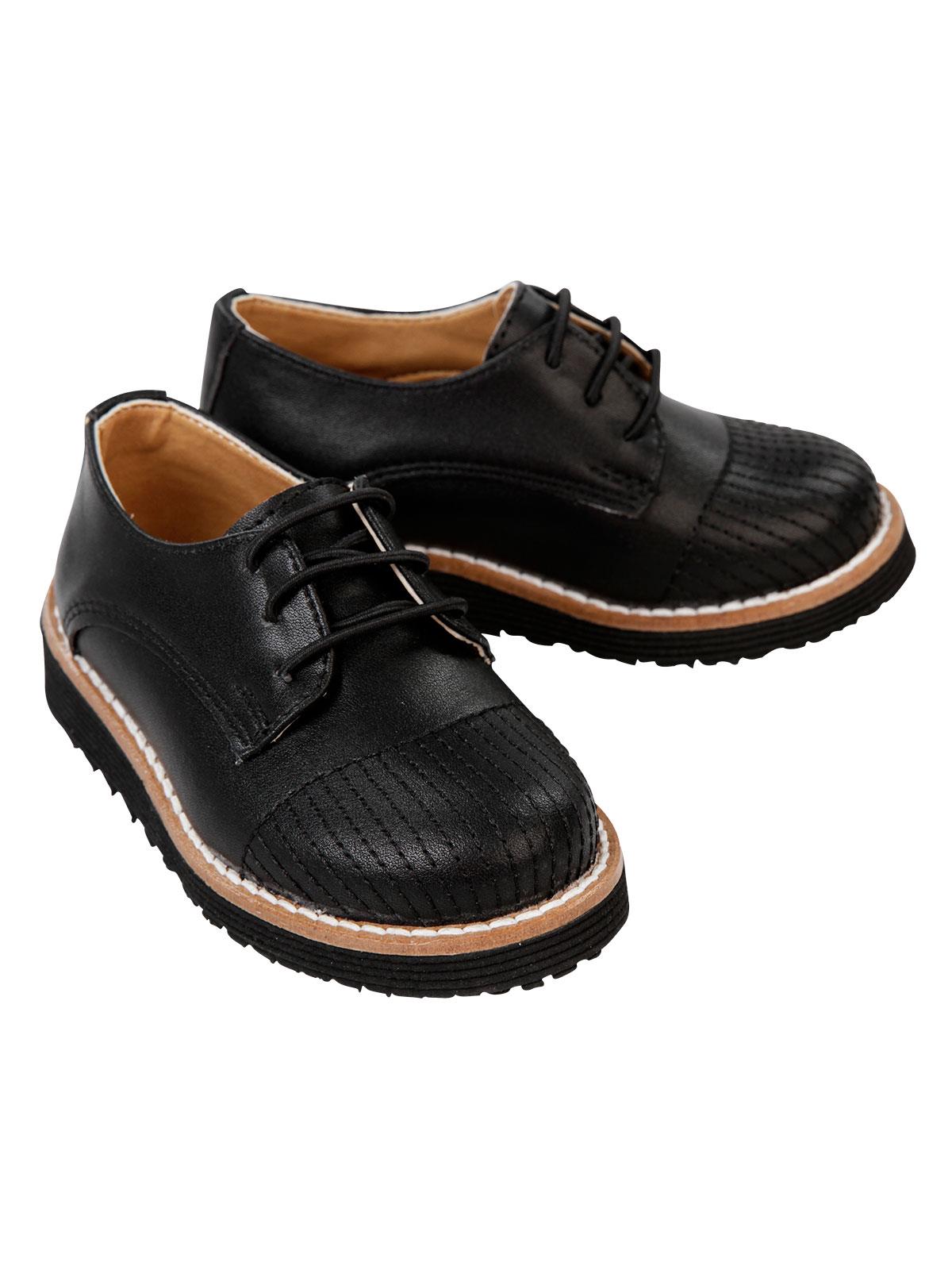 Civil Class Erkek Çocuk Rugan Ayakkabı 21-25 Numara Siyah