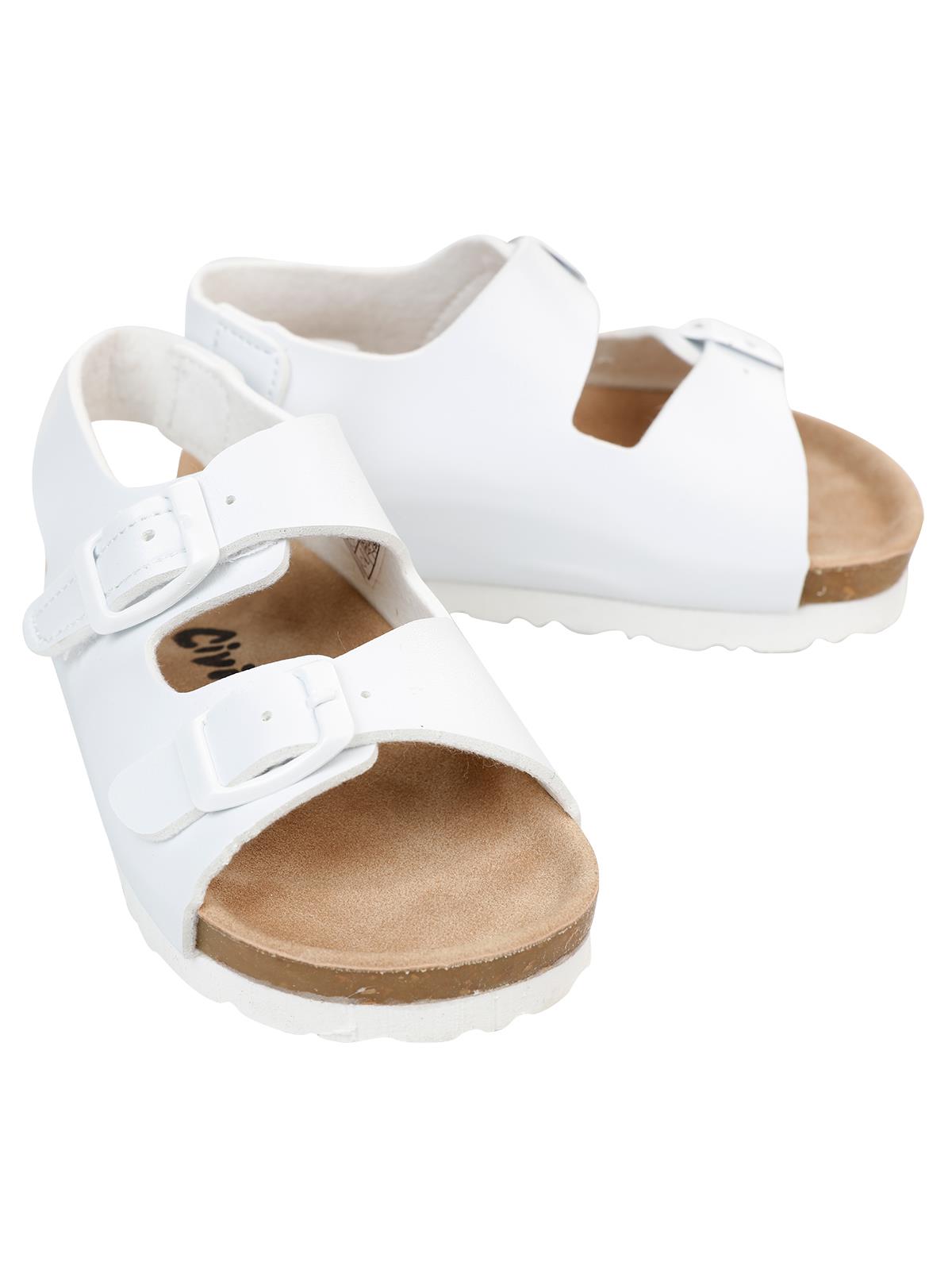 Civil Kız Çocuk Simli Sandalet 22-25 Numara Beyaz