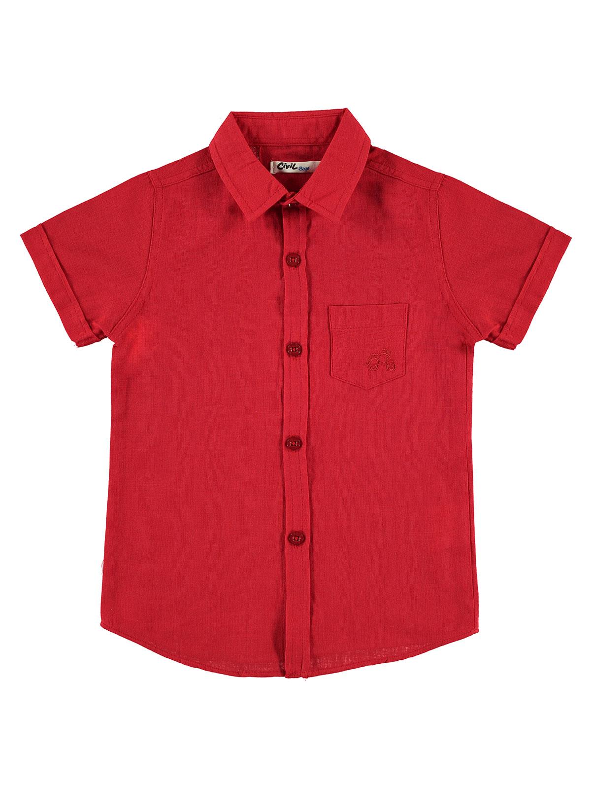 Civil Boys Erkek Çocuk Gömlek 2-5 Yaş Kırmızı