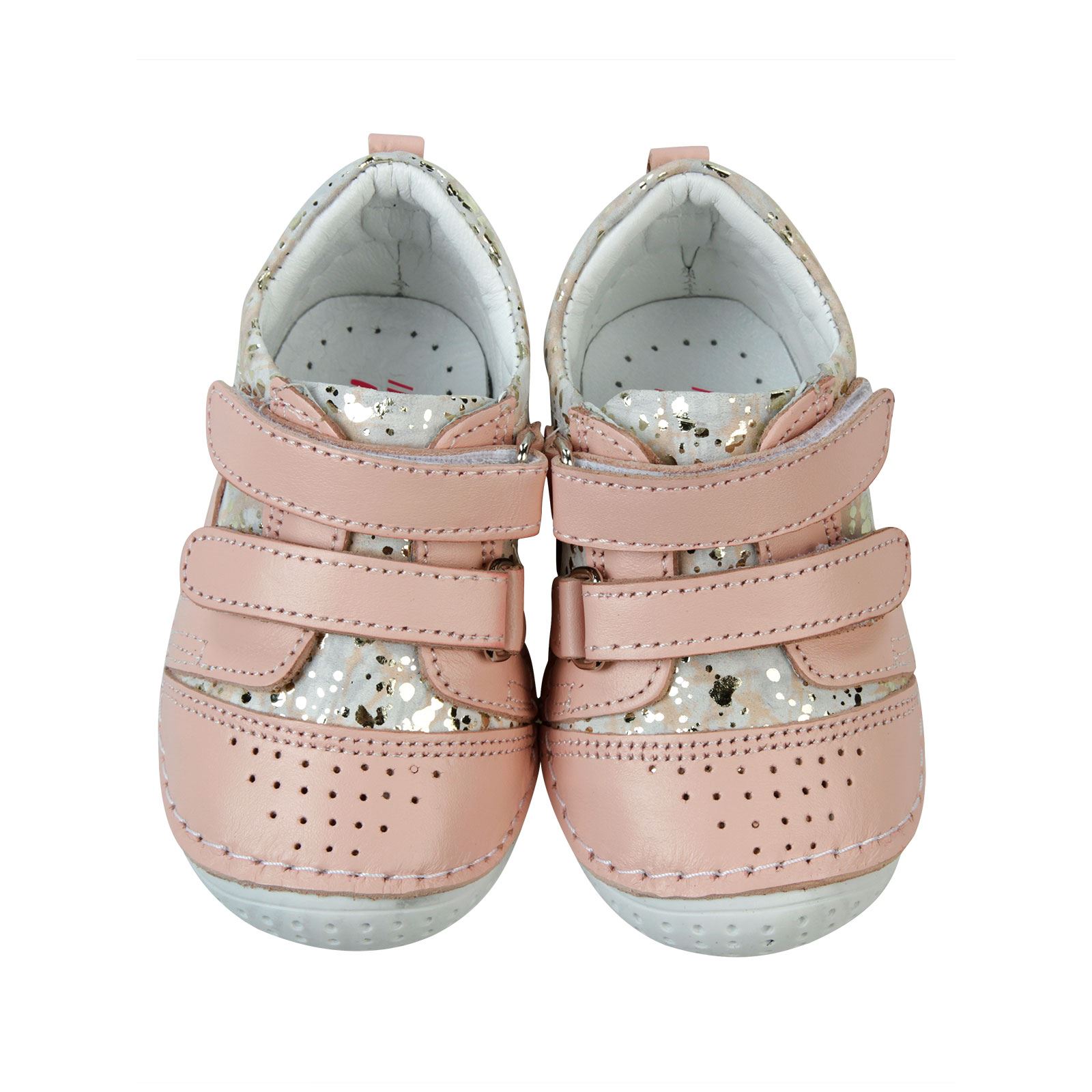 Baby Force Kız Bebek Deri İlkadım Ayakkabısı 18-21 Numara Pudra