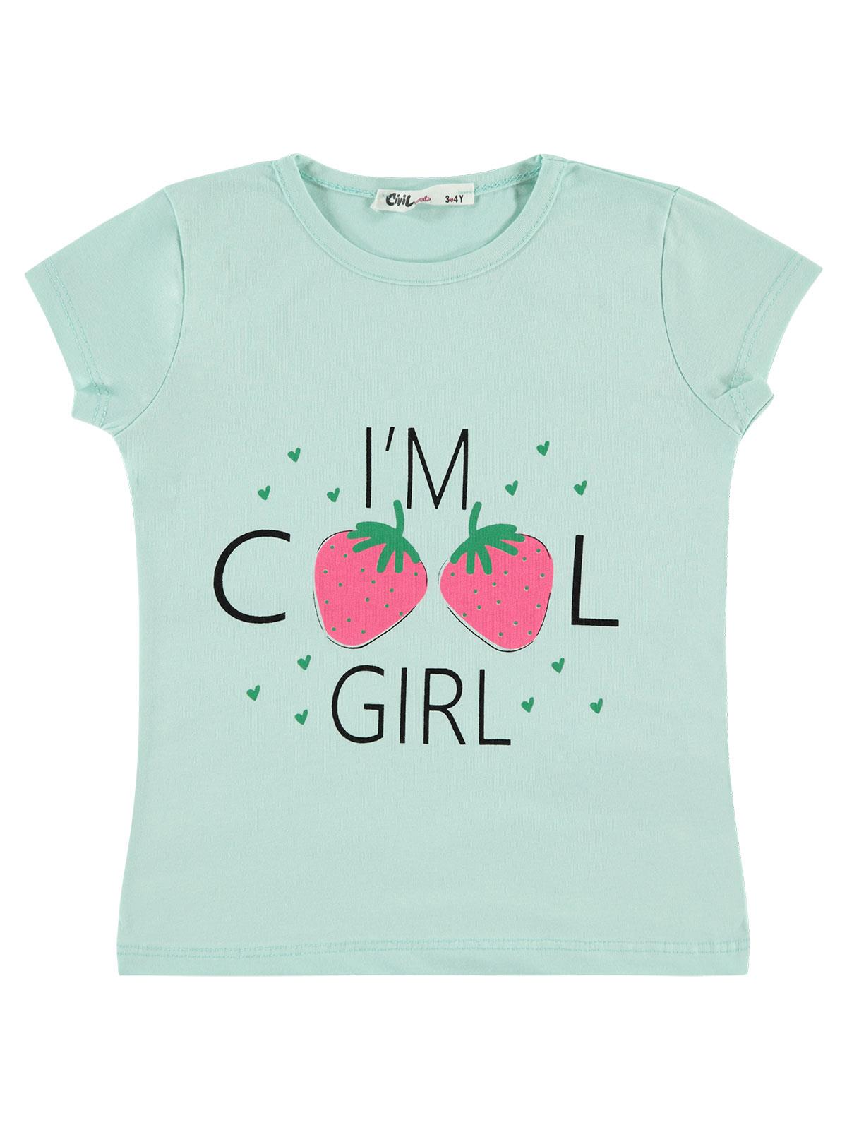 Civil Girls Kız Çocuk Tişört 2-5 Yaş Mint Yeşili