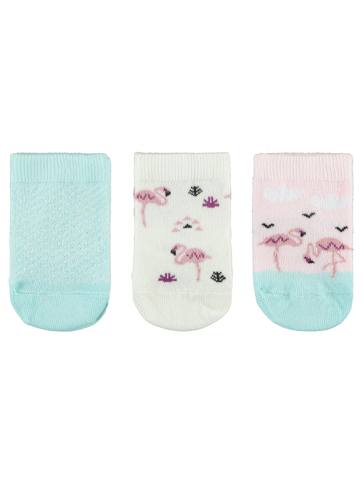 Civil Baby Kız Bebek 3'lü Çorap Set 0-18 Ay Pembe