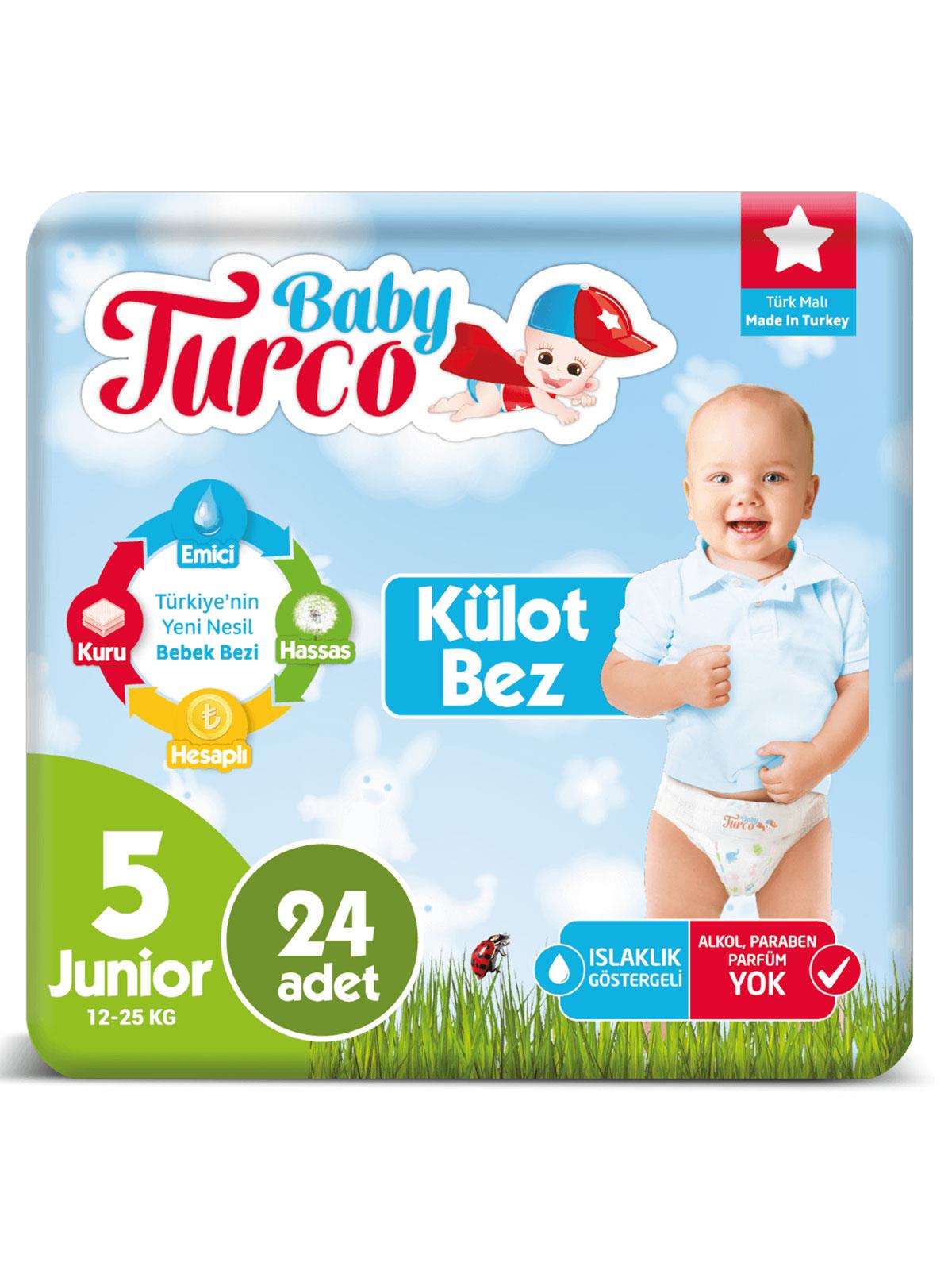 Baby Turco Külot Bez 5 Beden Junior 24 Adet