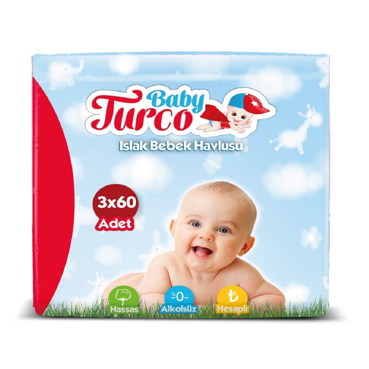 Baby Turco Islak Havlu 3x60 Adet
