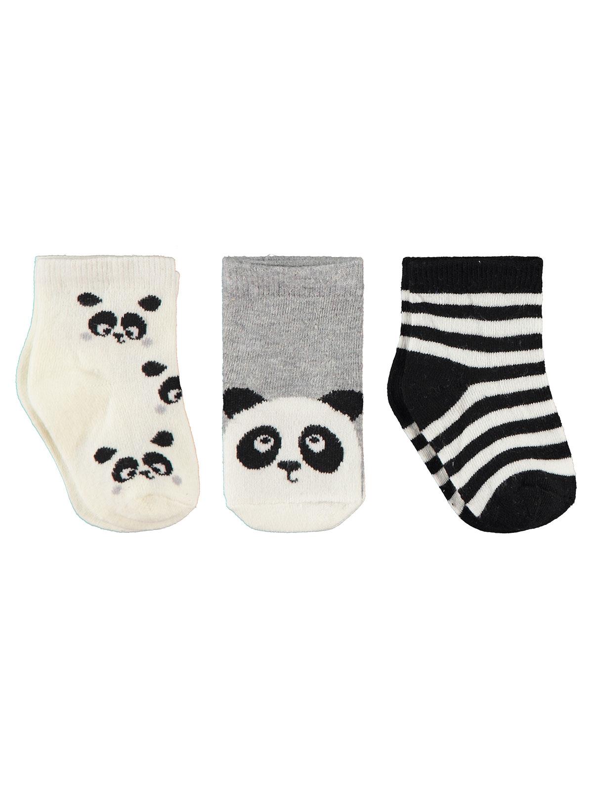 Civil Baby Erkek Bebek 3'lü Çorap Set 0-24 Ay Siyah